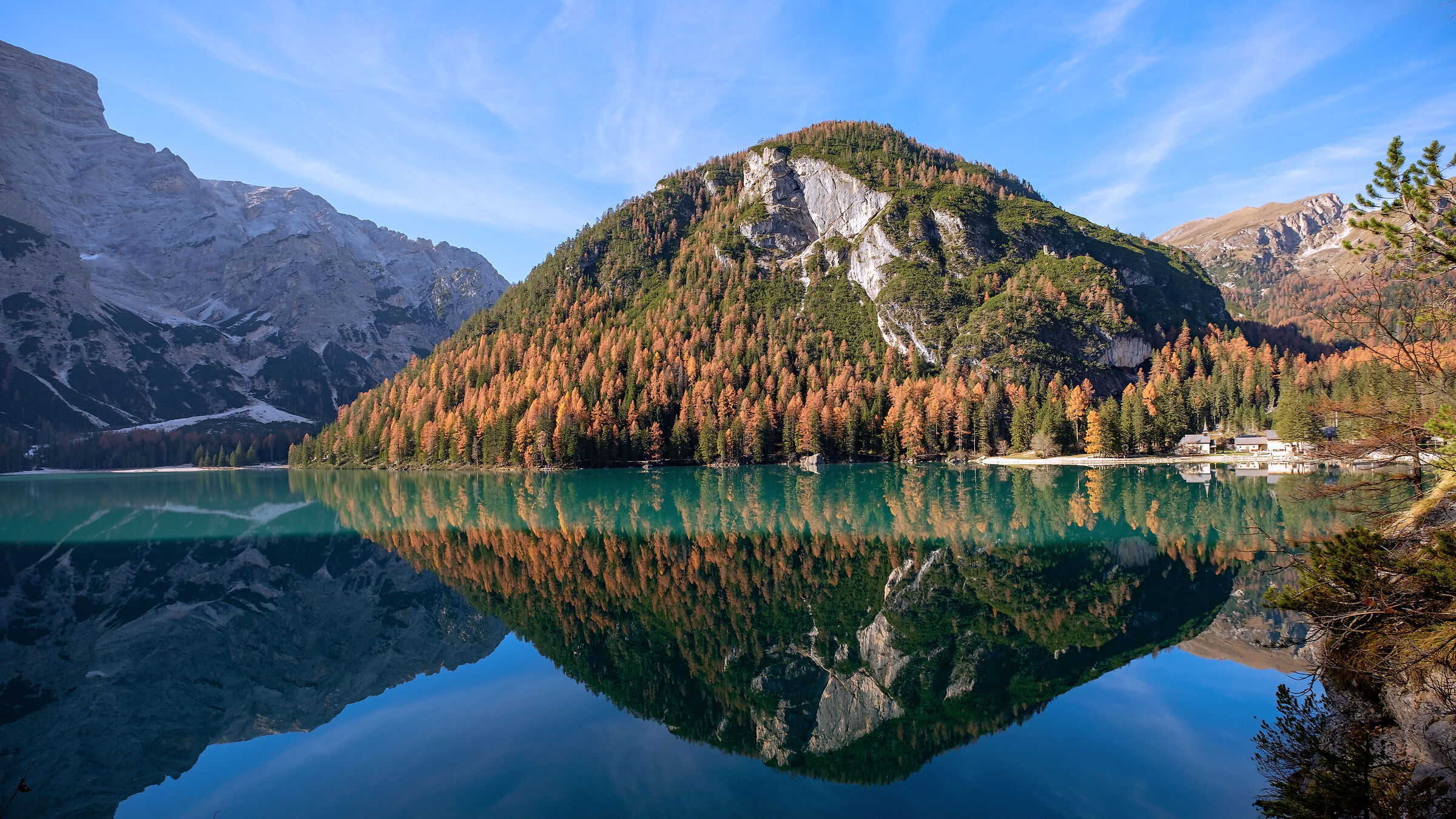 The other side of a Braies lake