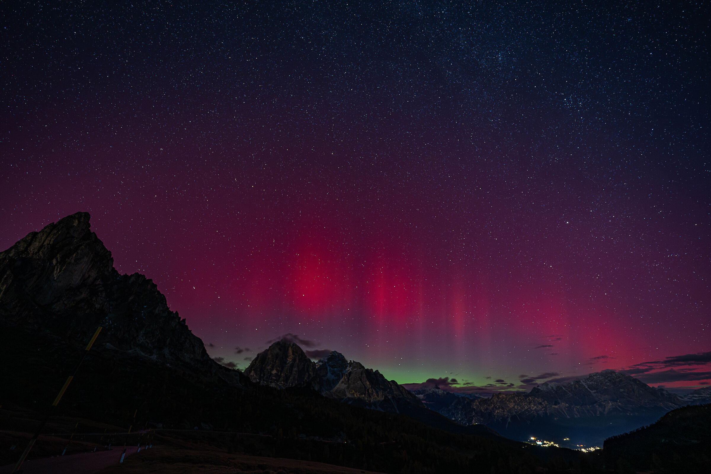 Magical night at the Giau Pass