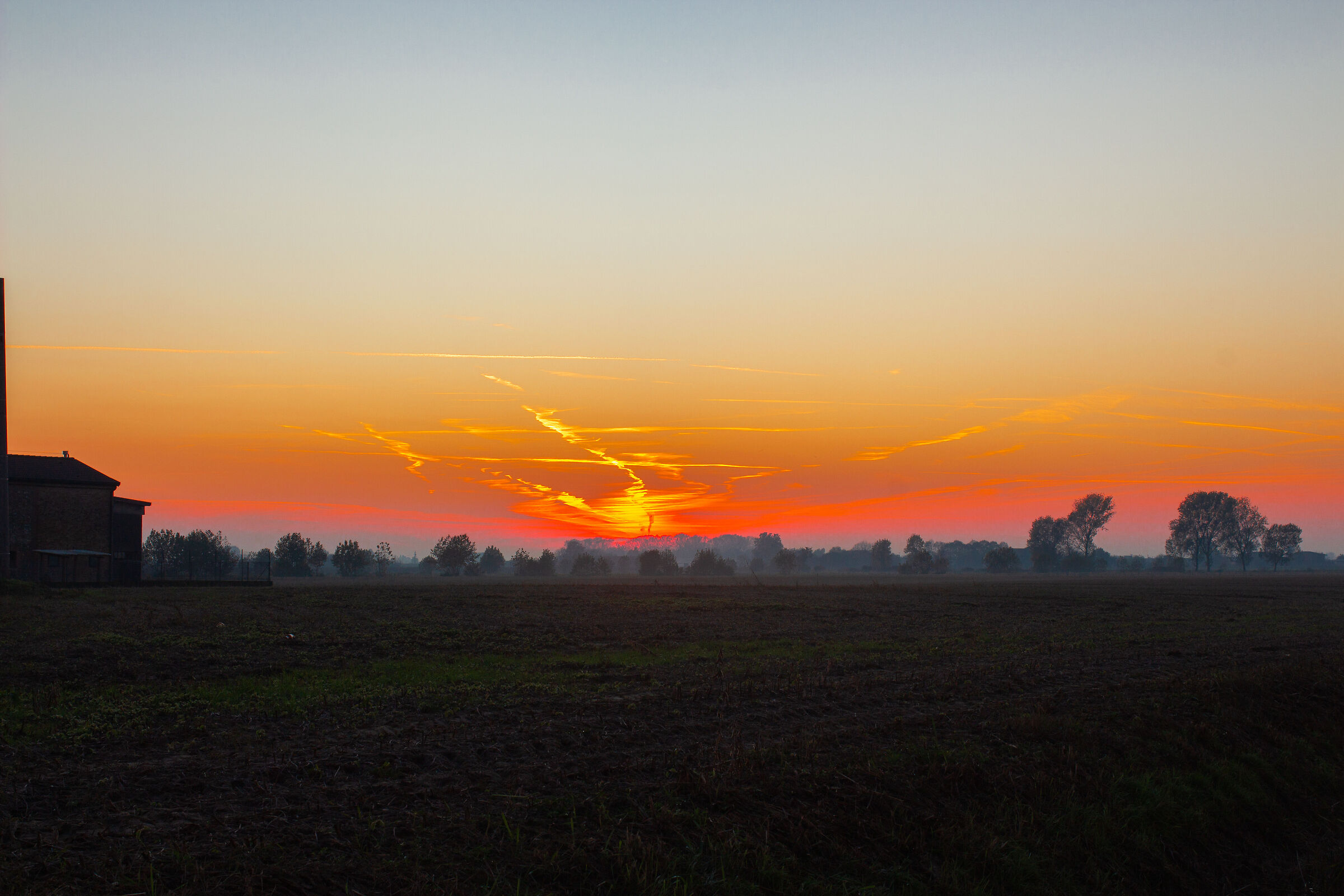 Sunset in the countryside