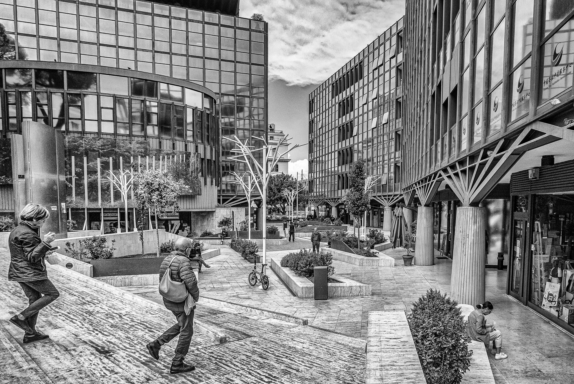 In the city
