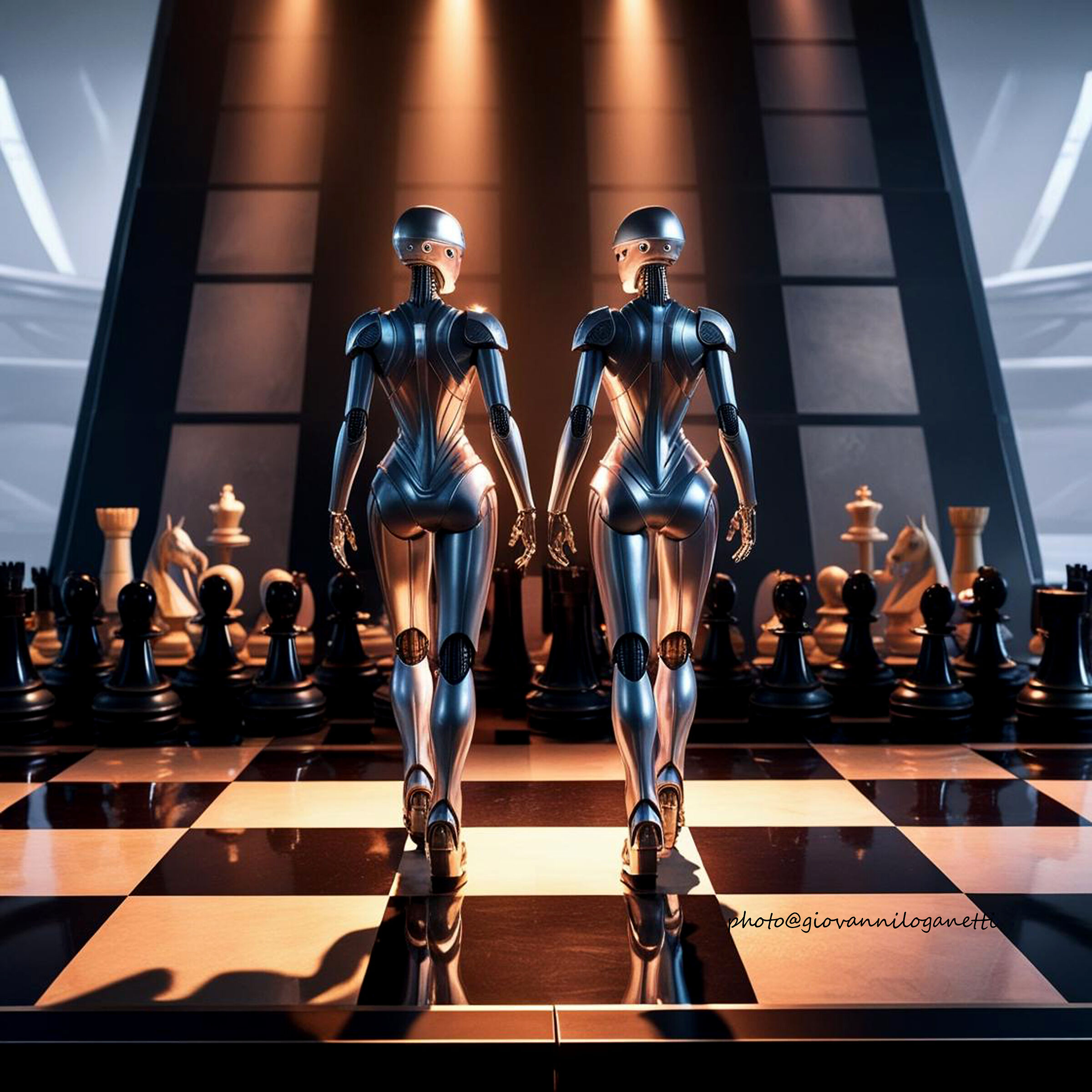 black and white. The contrast.