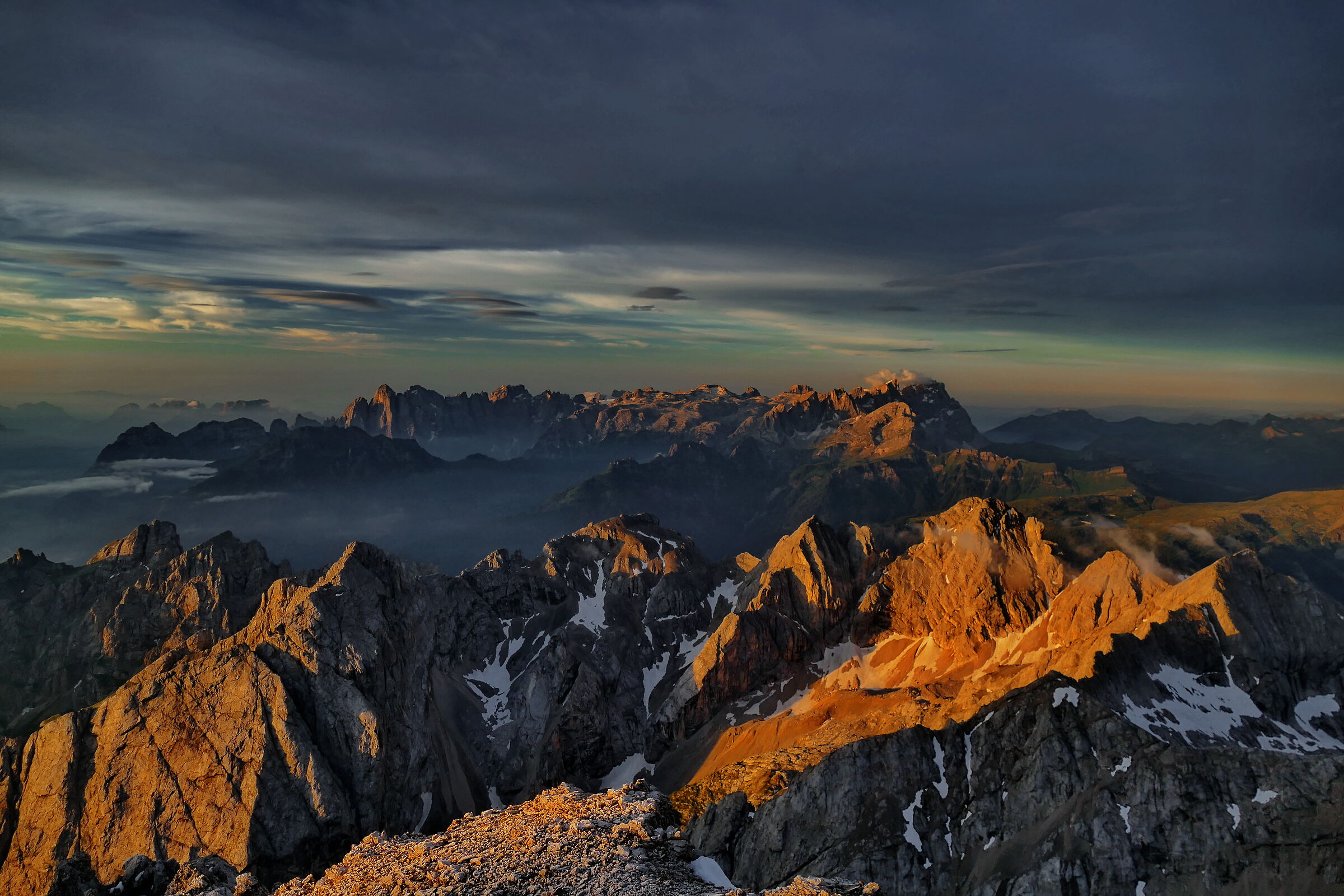 Sunrise from Punta Penia - Marmolada