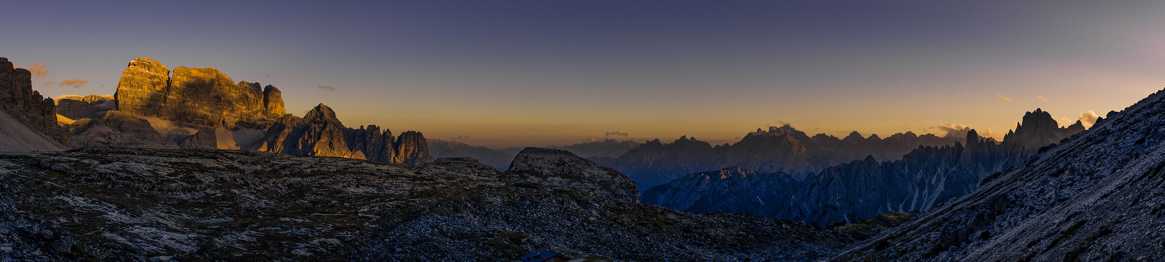 Dolomites at sunset
