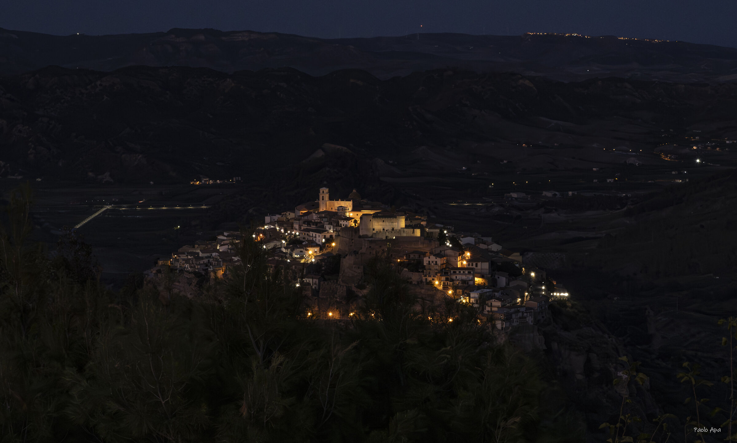 Santa Severina at dusk