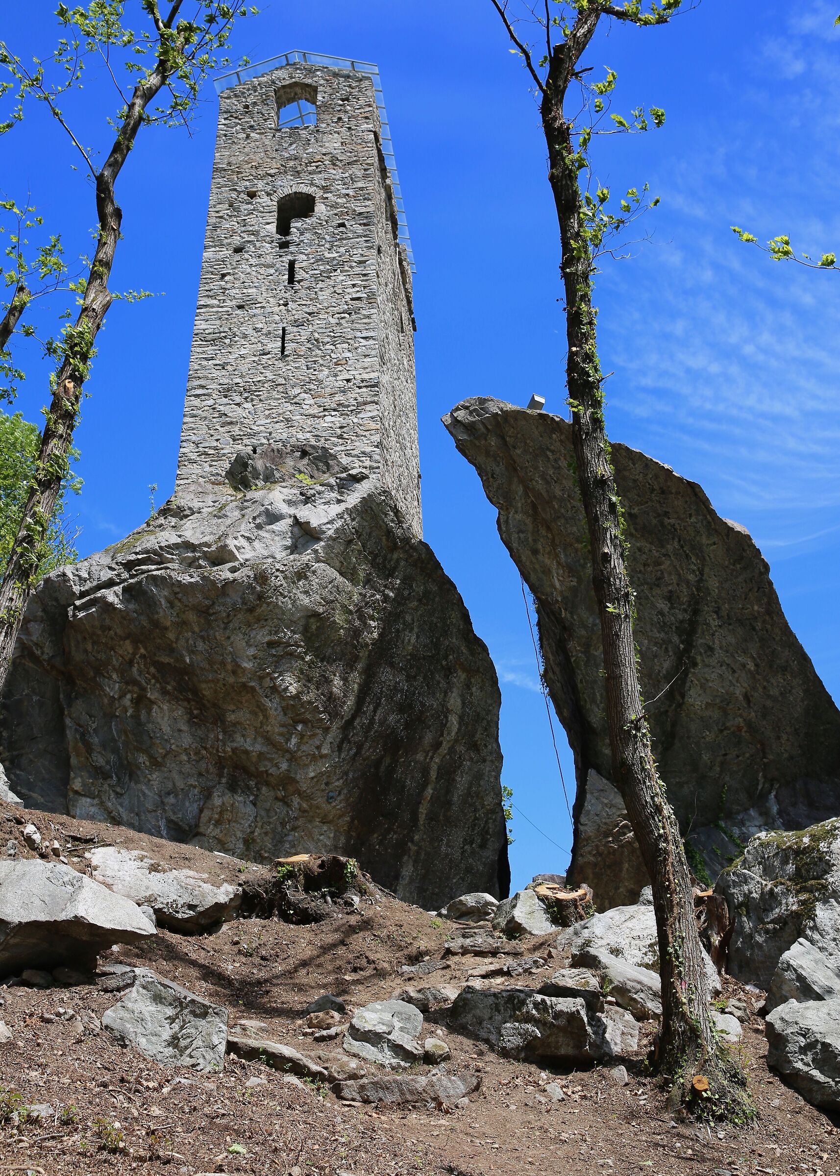 Medieval tower of Pala in San Vittore