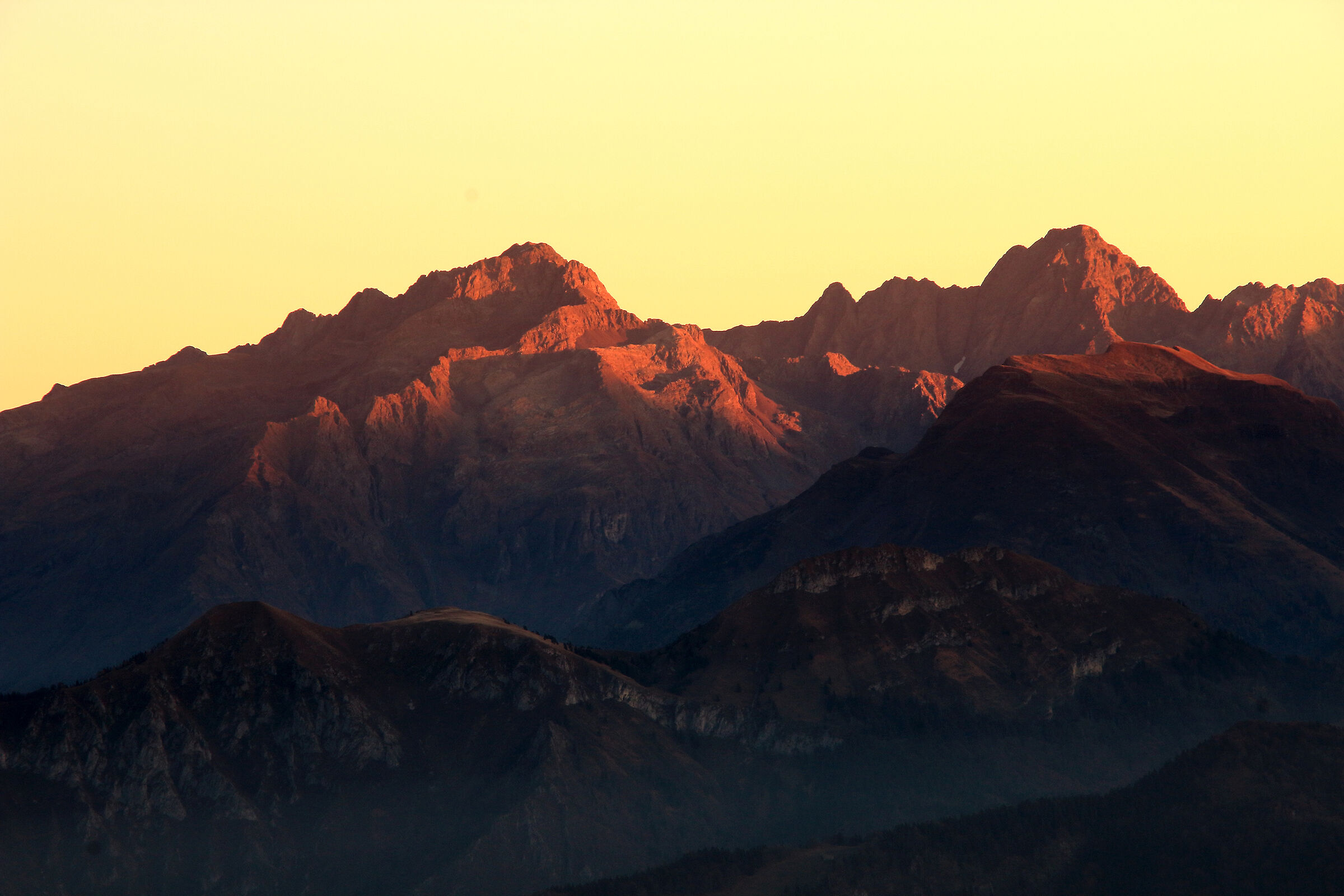 Sunrise over the Orobie Alps