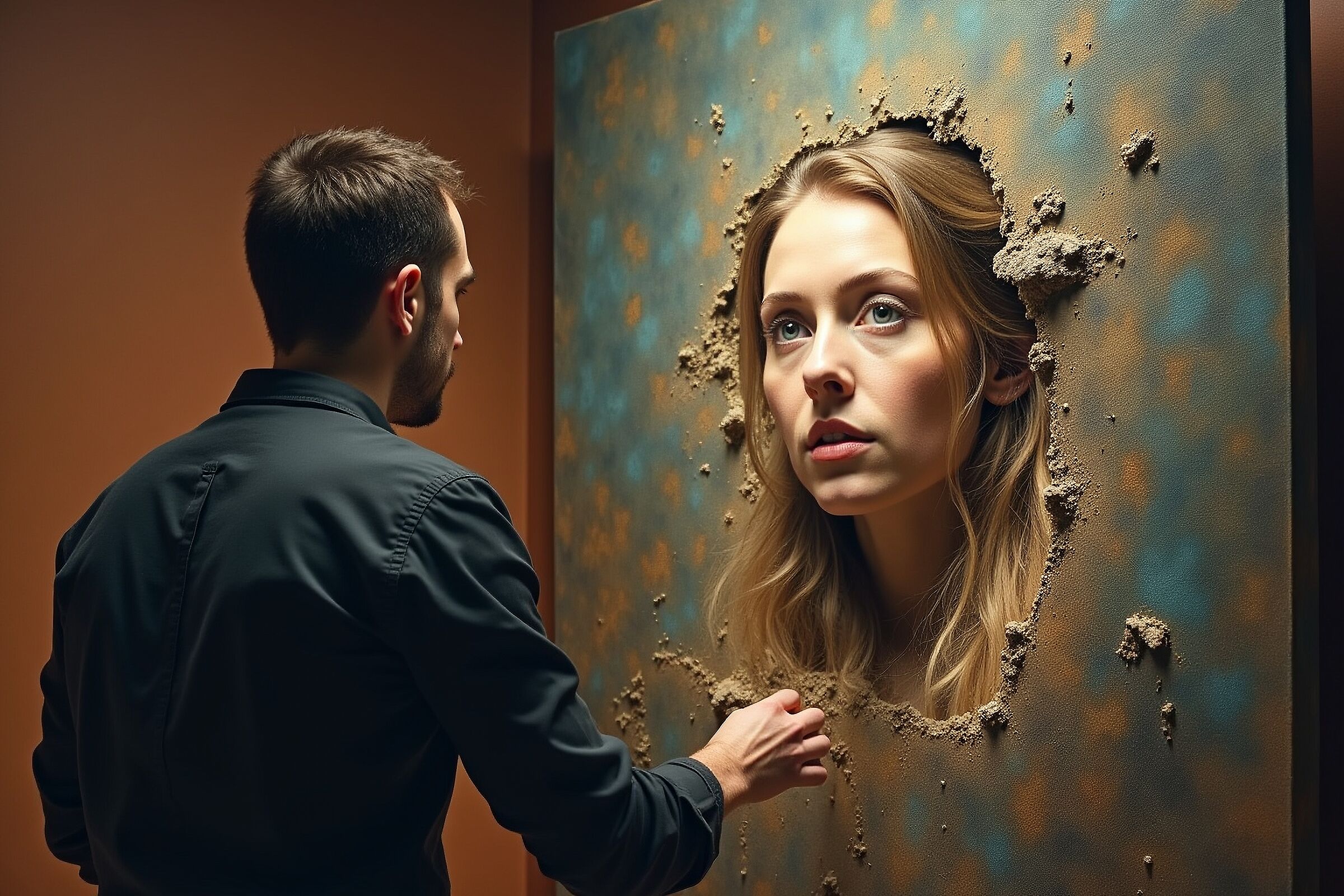 The woman in the painting