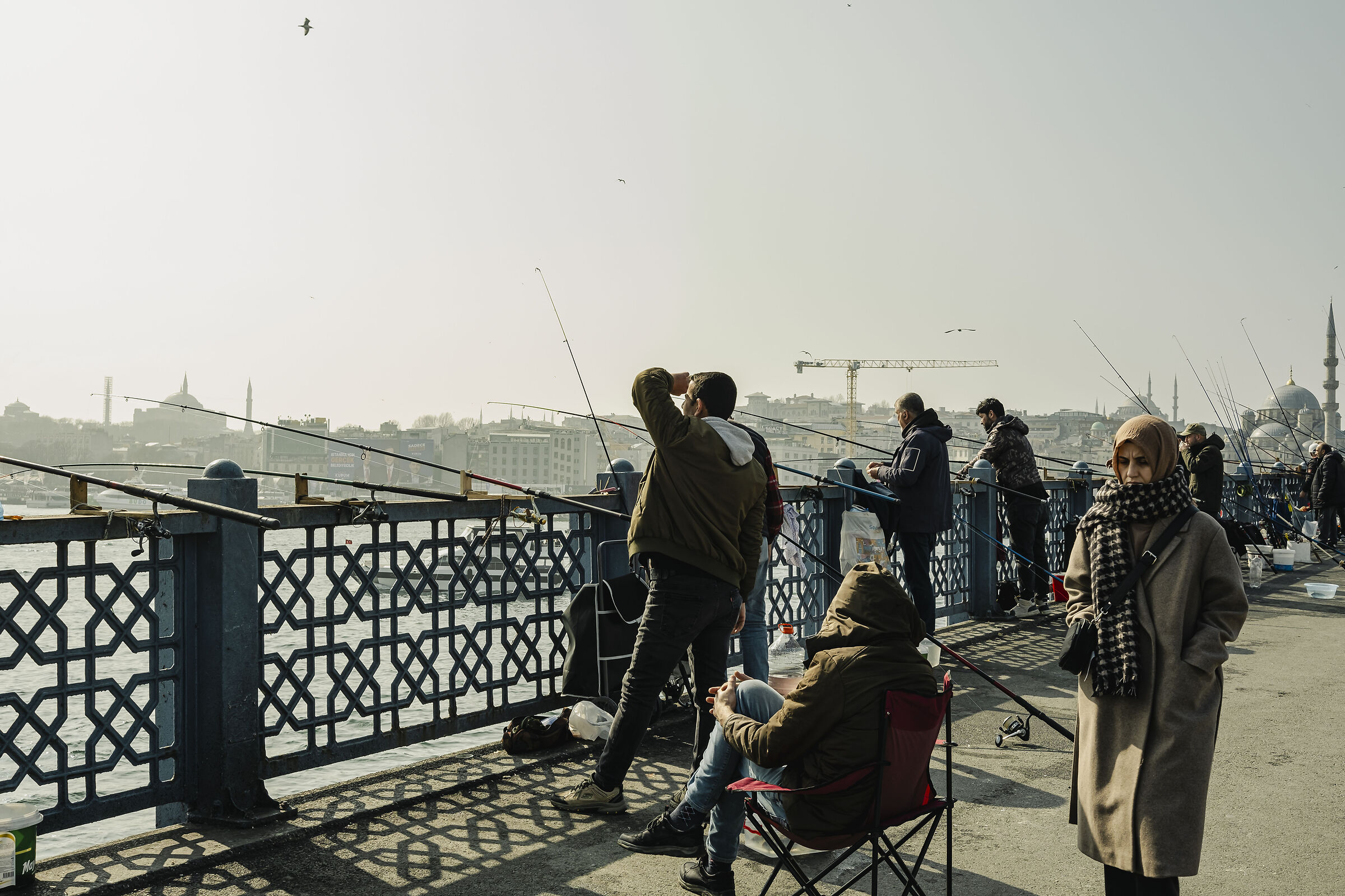 Fishermen on Galata Bridge - Istanbul