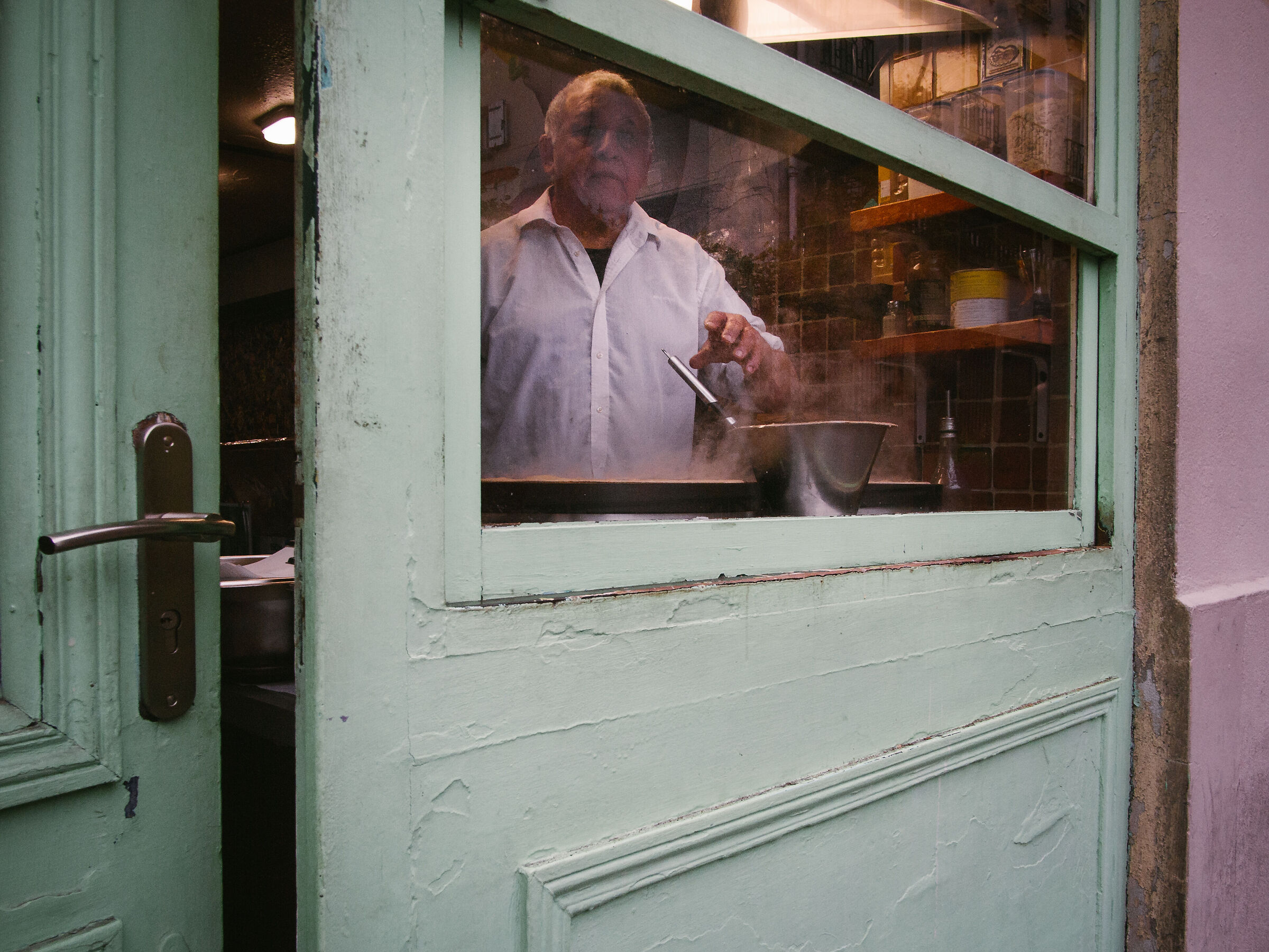 Crepes seller. Latin Quarter of Paris.