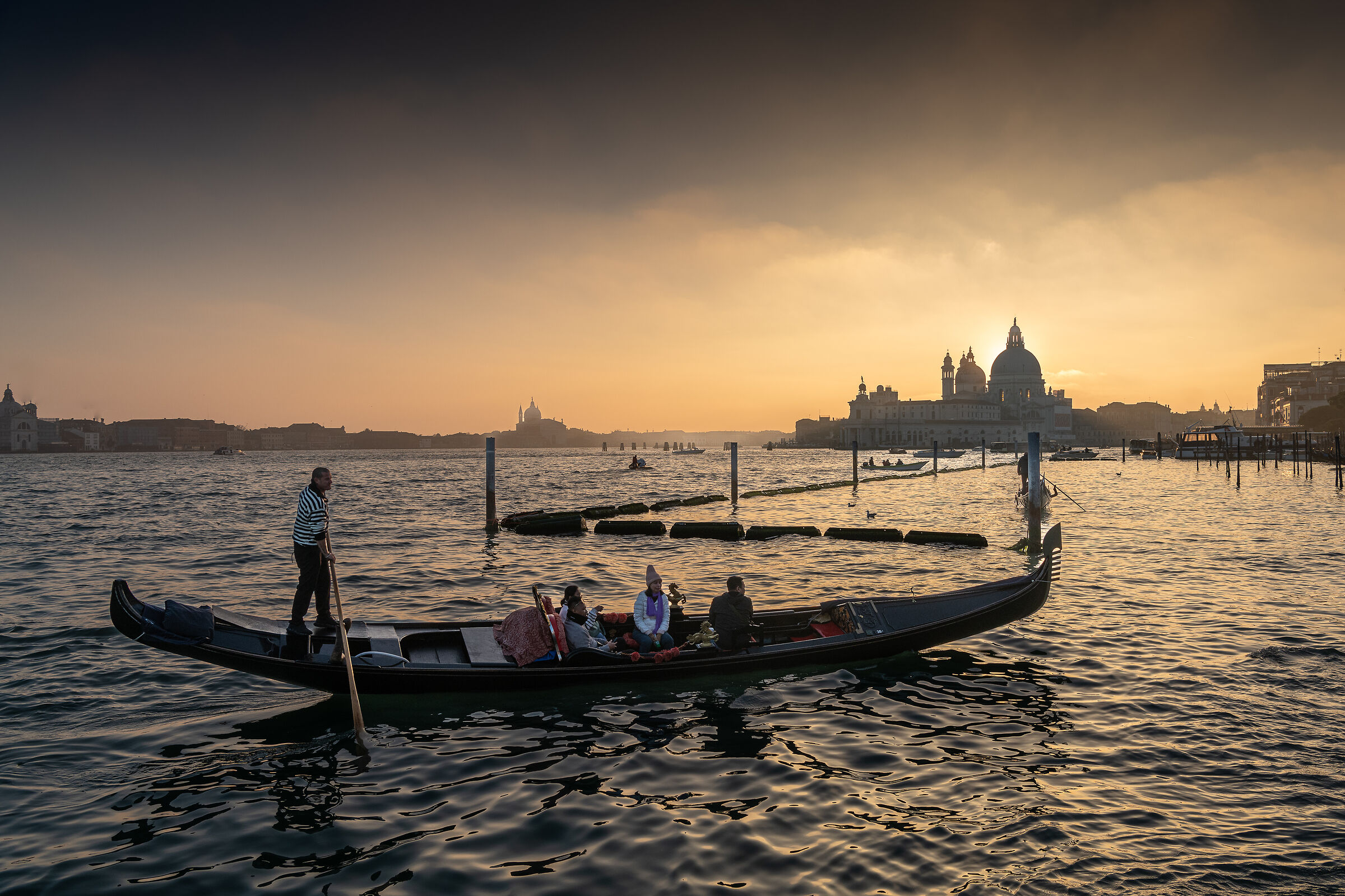 Na gondola al tramonto