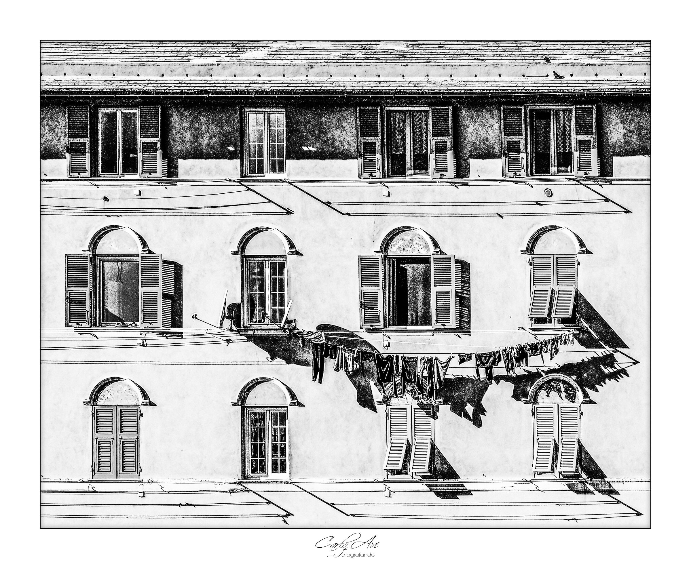 Edilizia popolare: Panni al sole