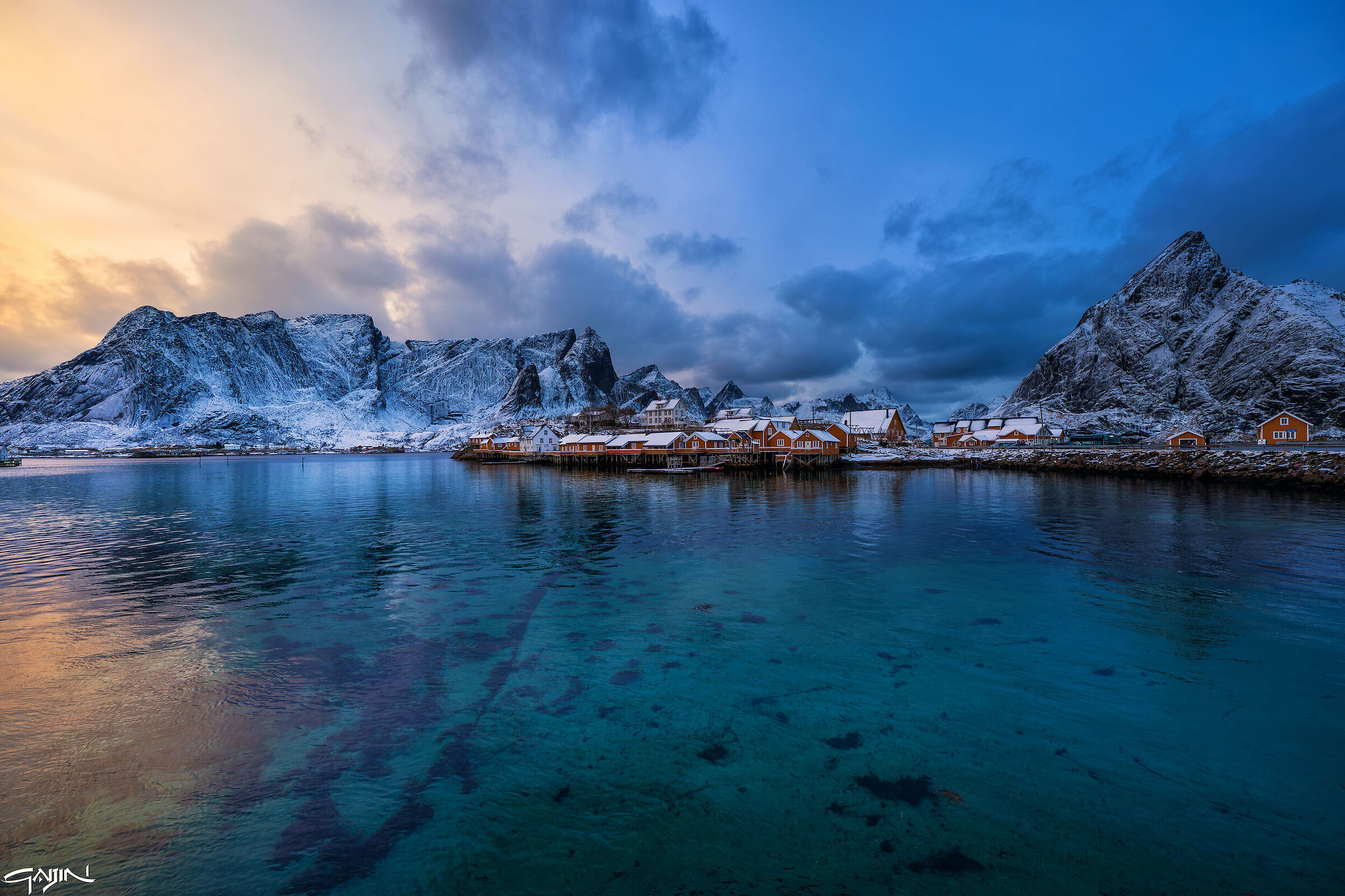 Sakrisoy at sunset