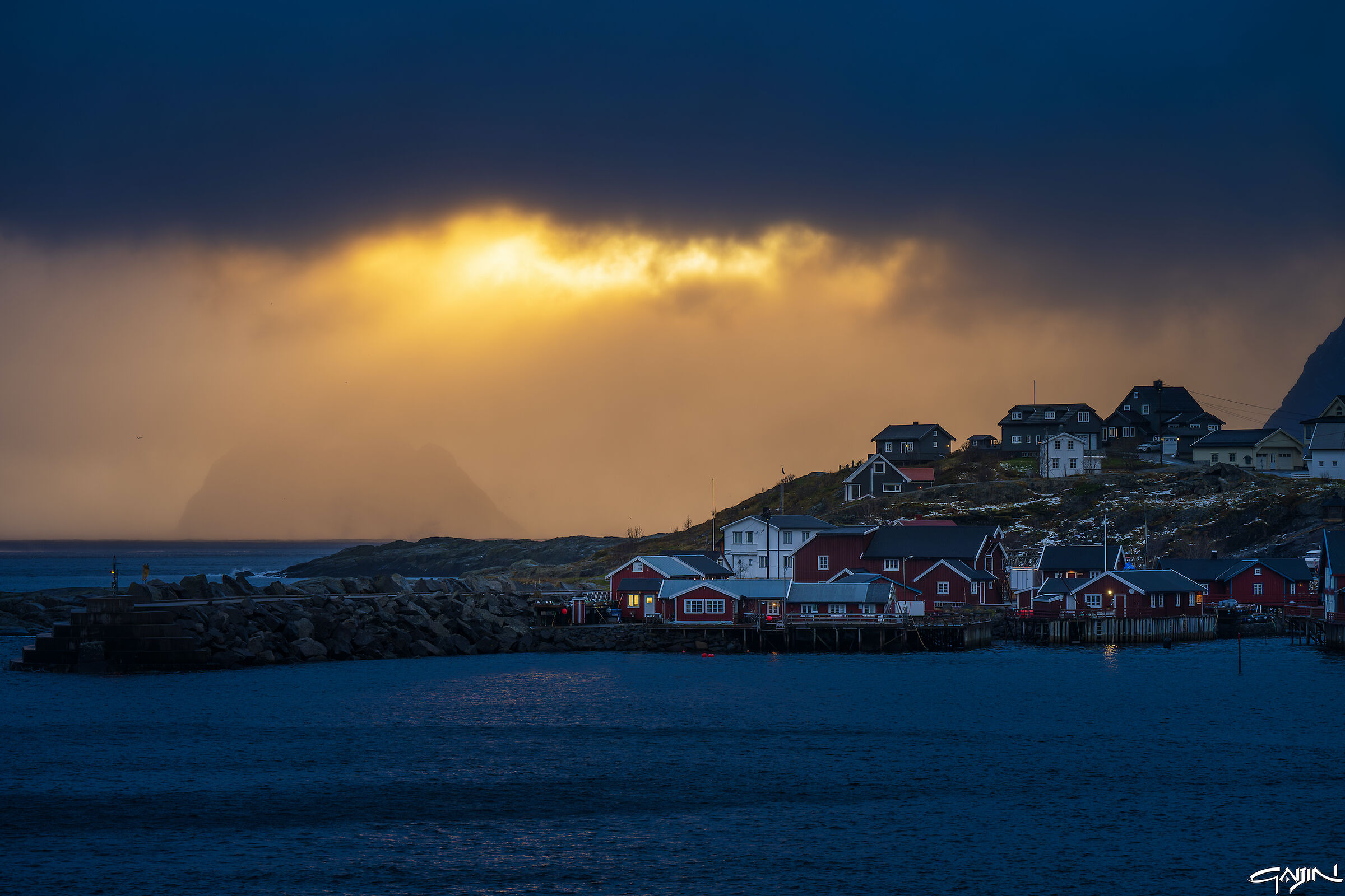 Moskenes al tramonto