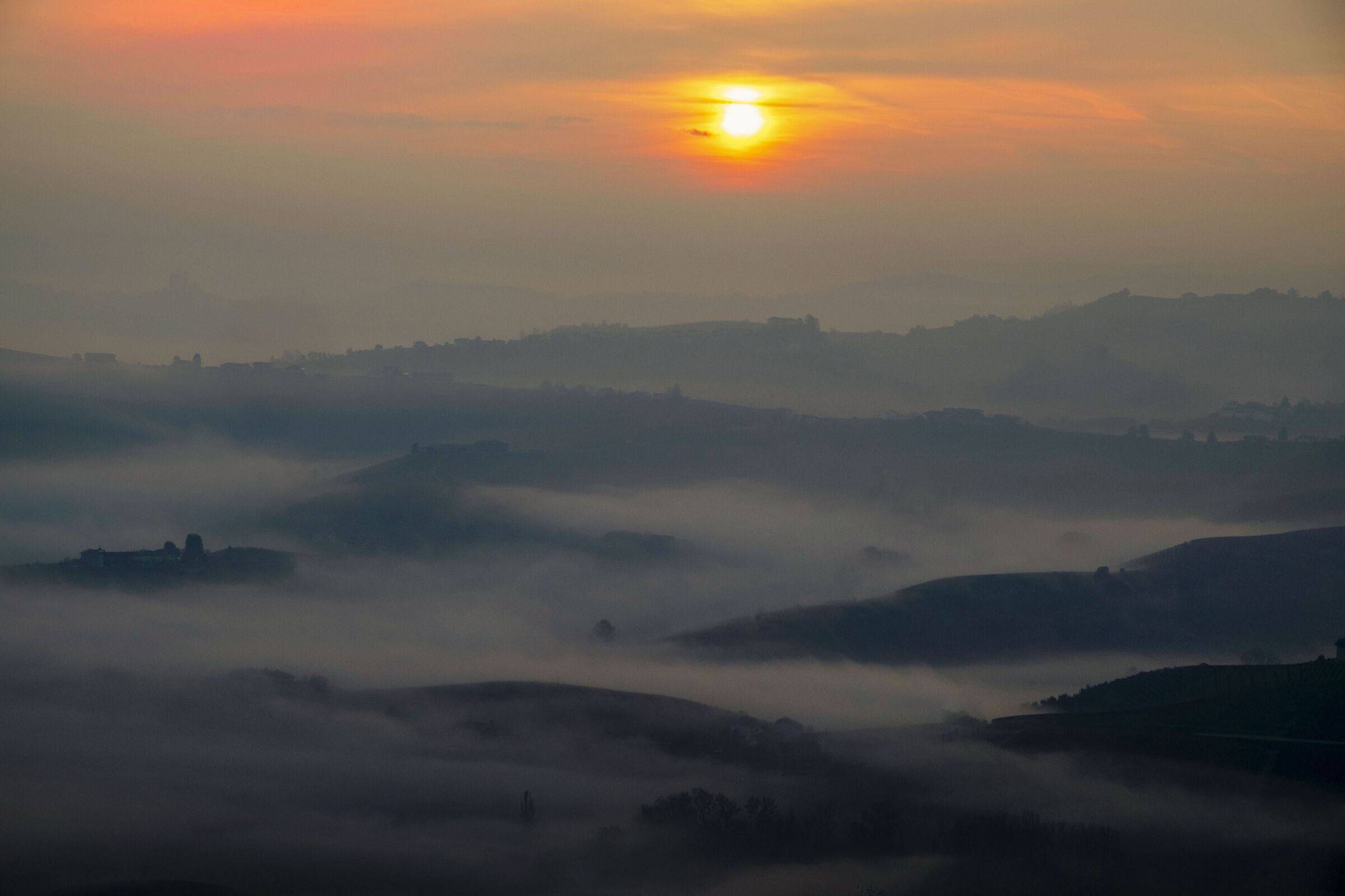 La nebbia sulle colline