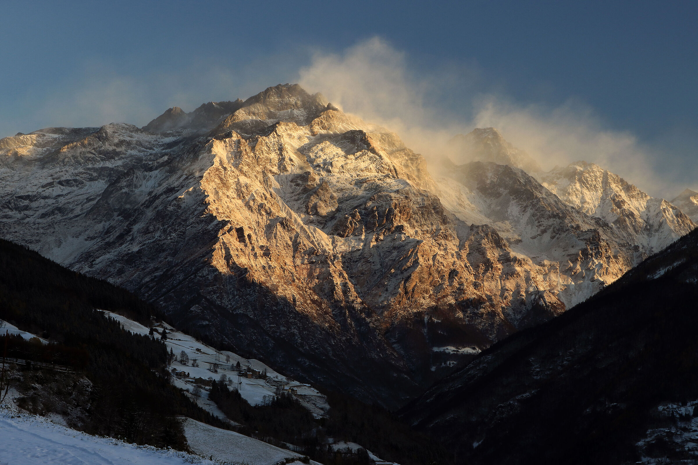 first snow on the Orobie