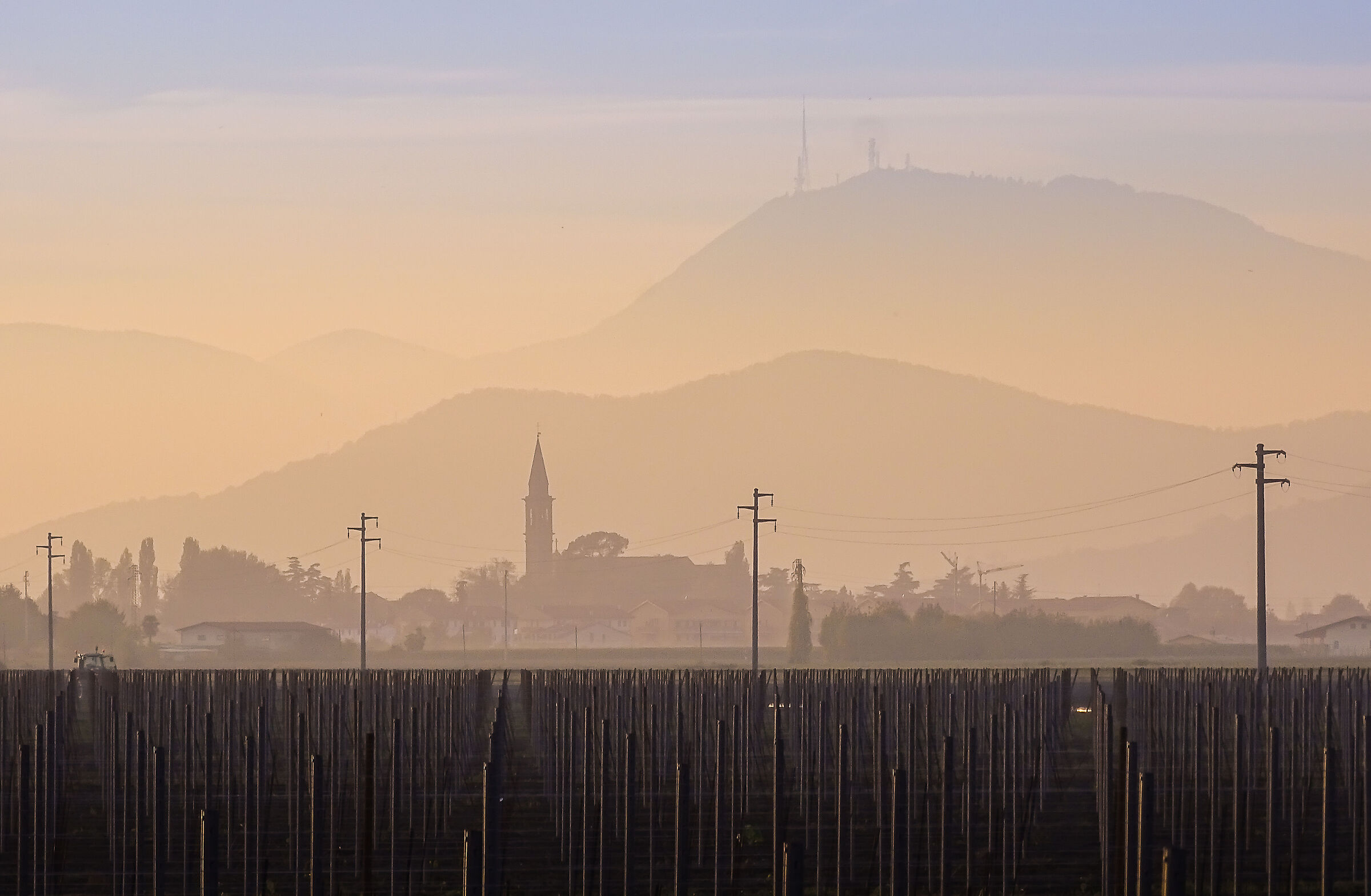 colli euganei tra luci e leggere foschie