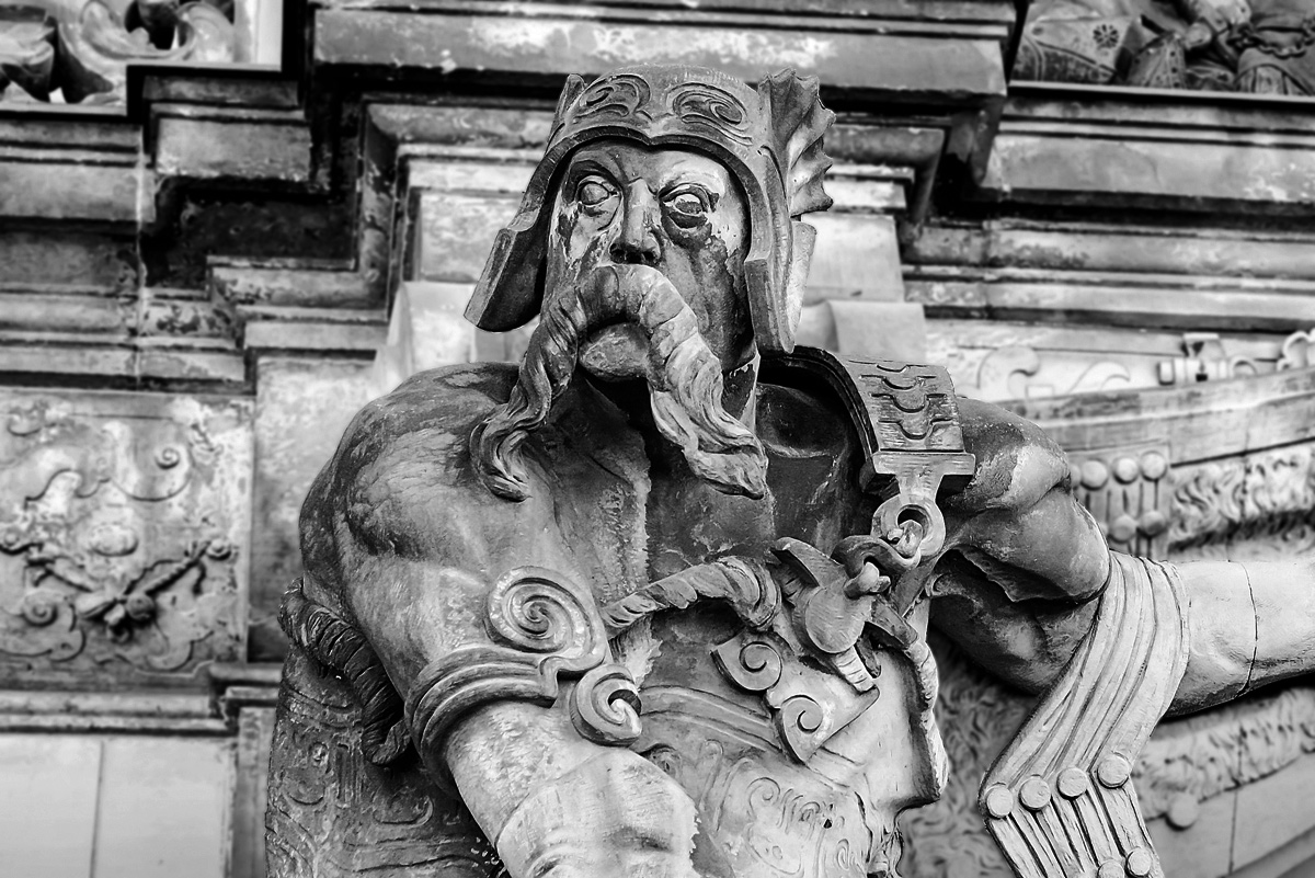 Old mustached warrior