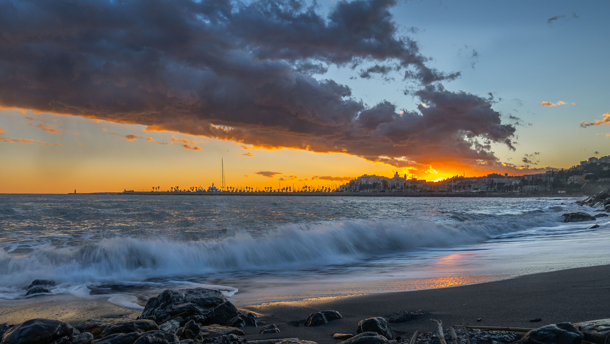 Imperia in the background Porto Maurizio