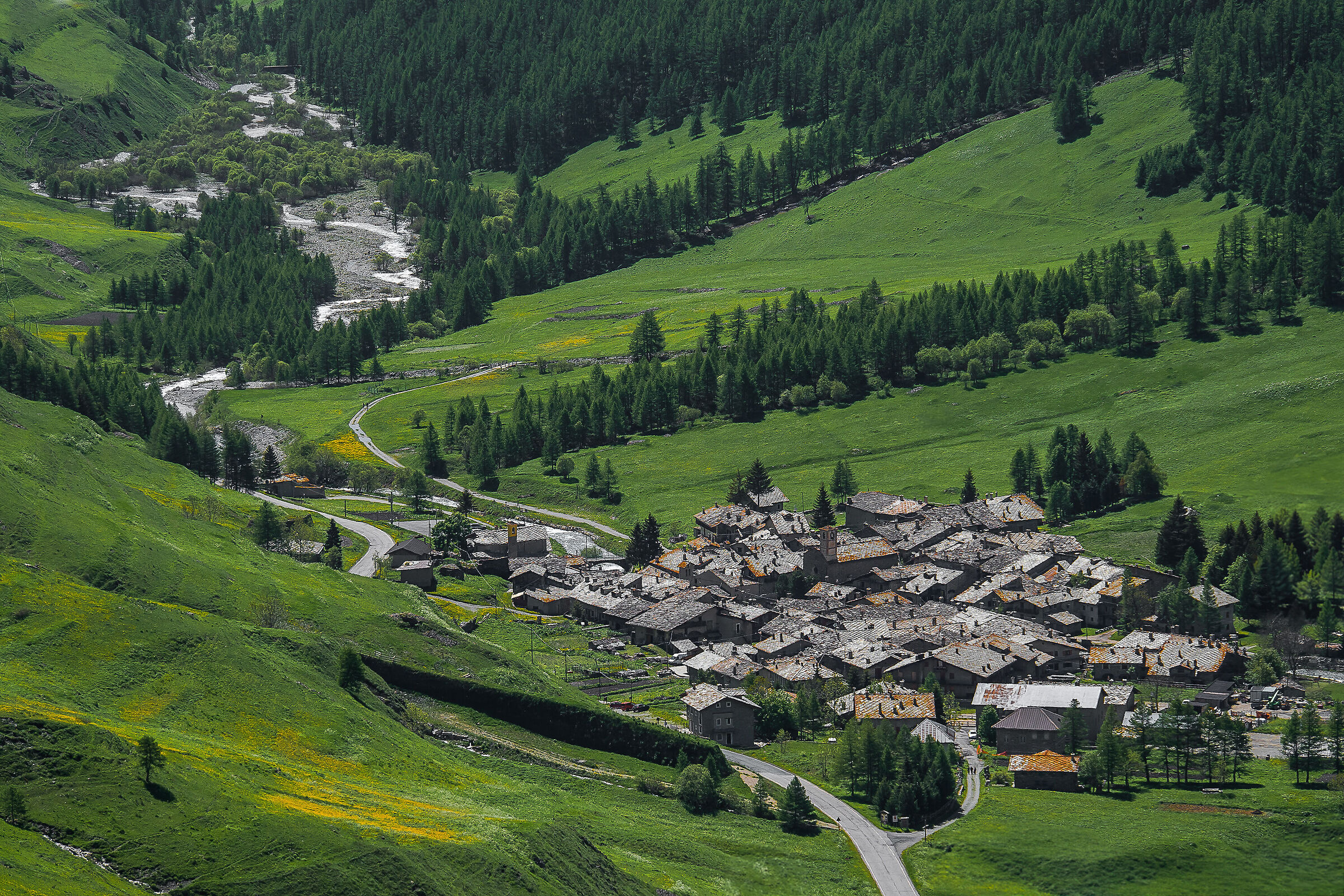 The green valley...