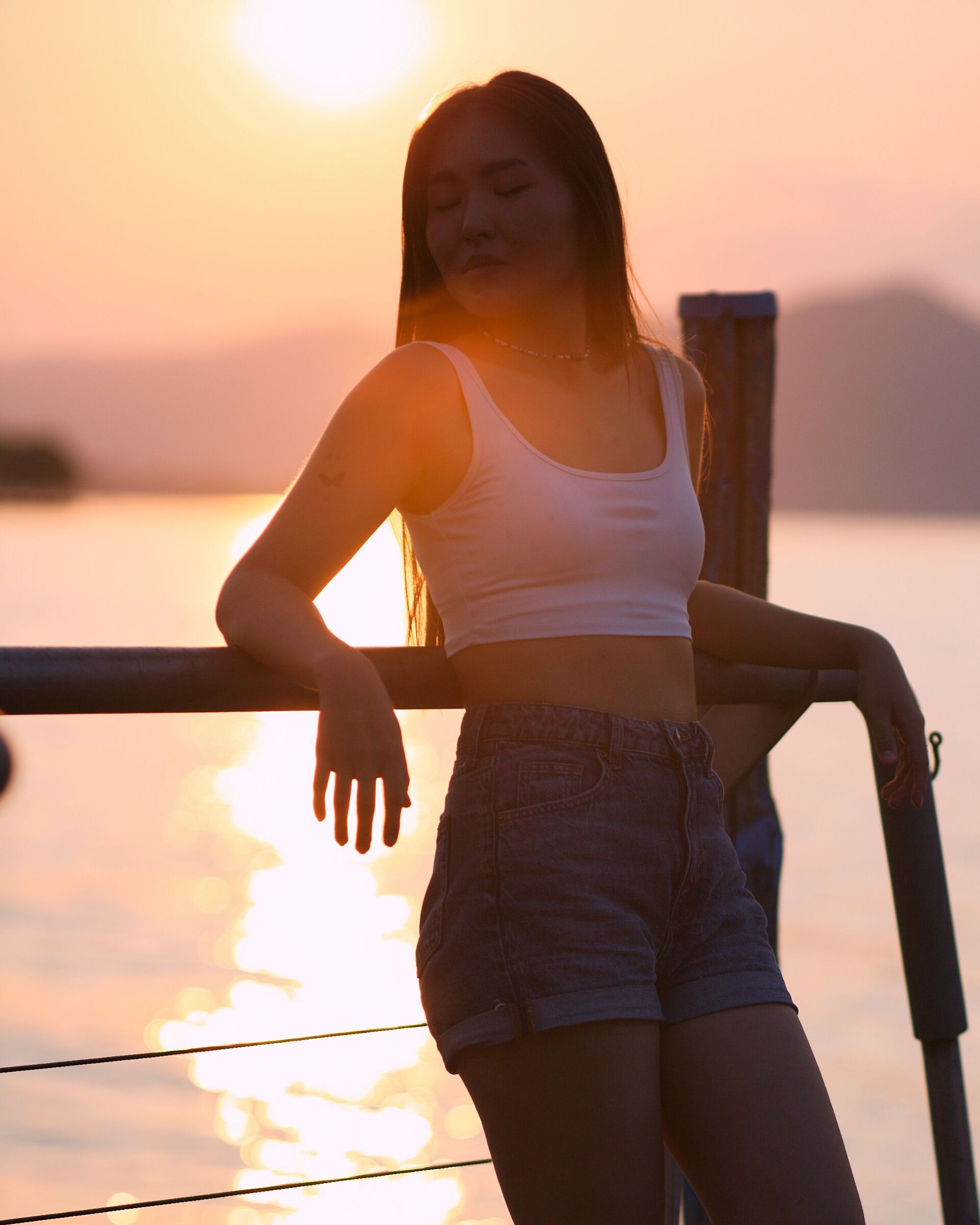 Kyrgyz portrait at sunset
