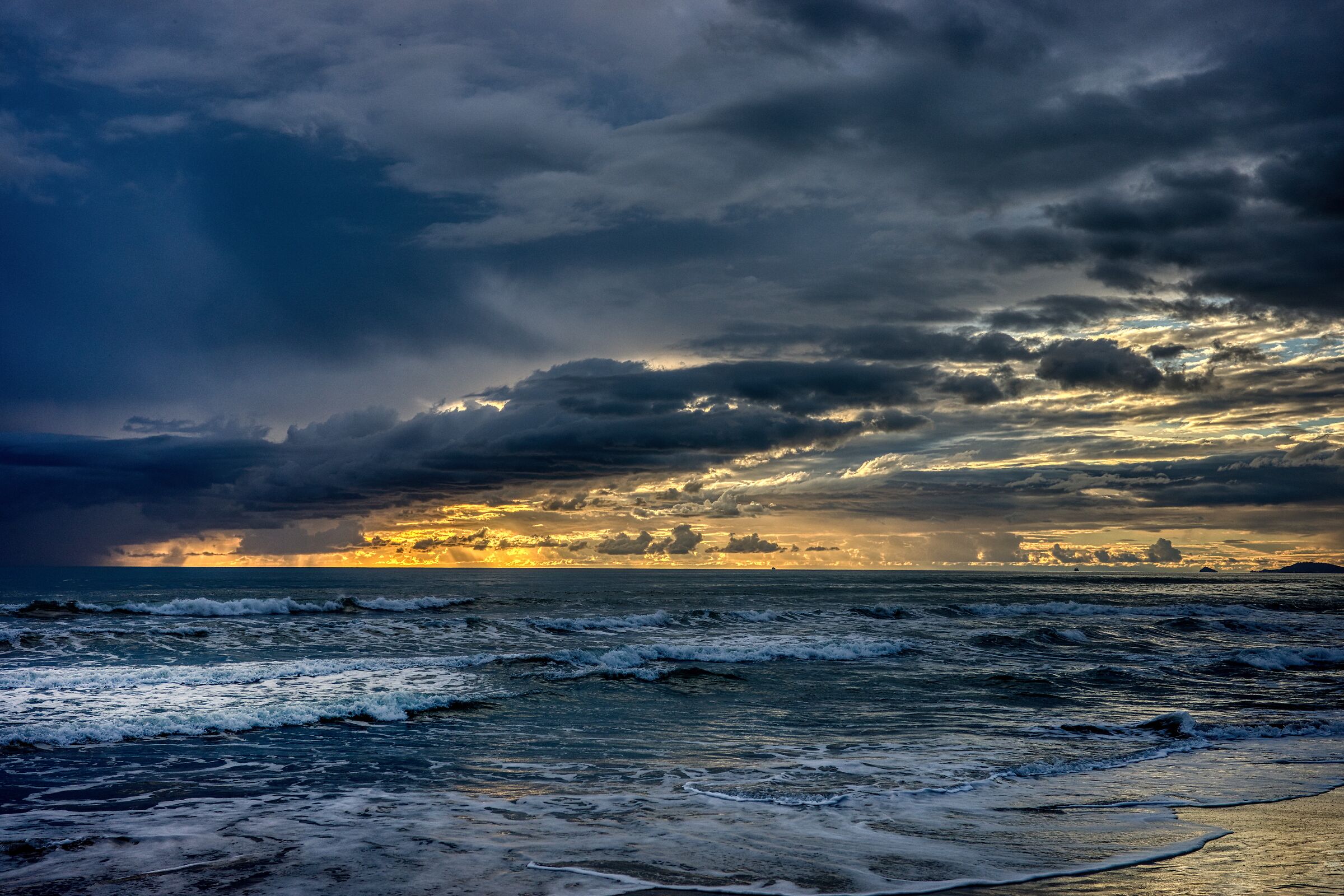 Winter sea and clouds