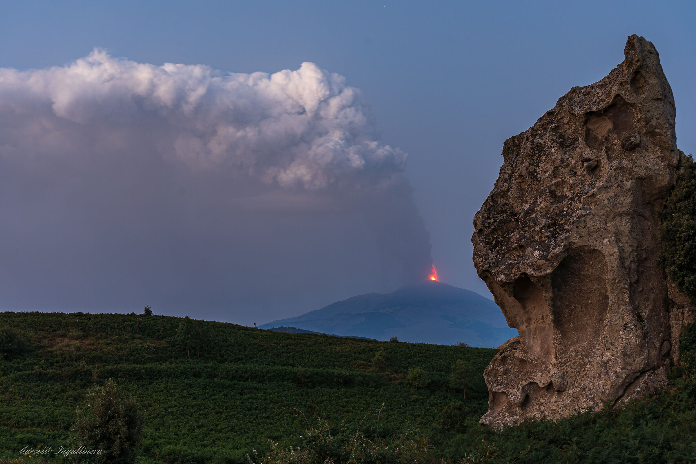 Eruzione dell'Etna dall'Argimusco - 07/07/2024