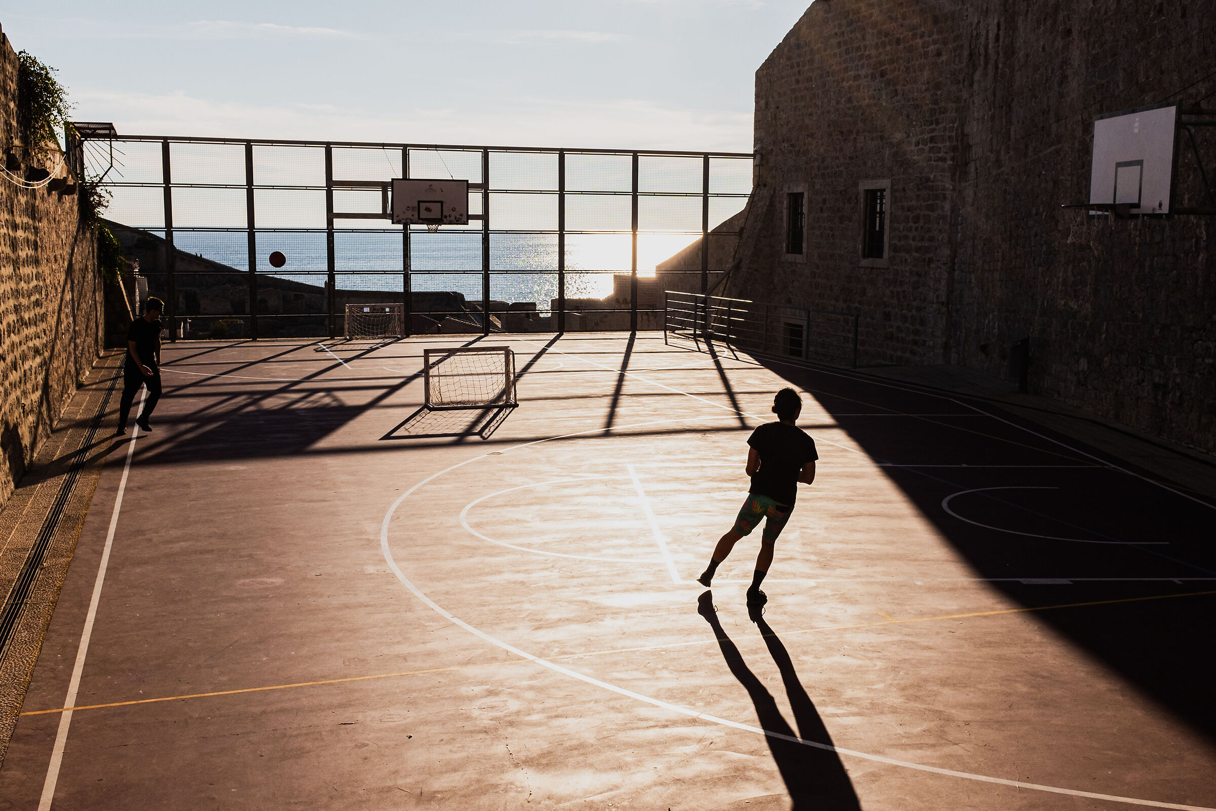 Playground and basketball