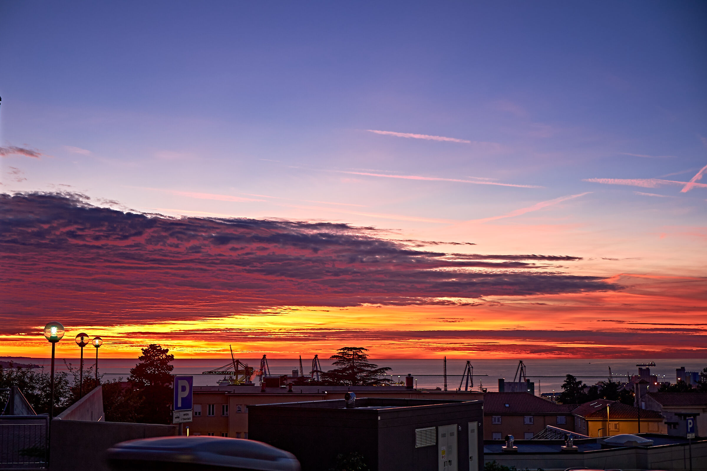 Tramonto a Trieste via Flavia