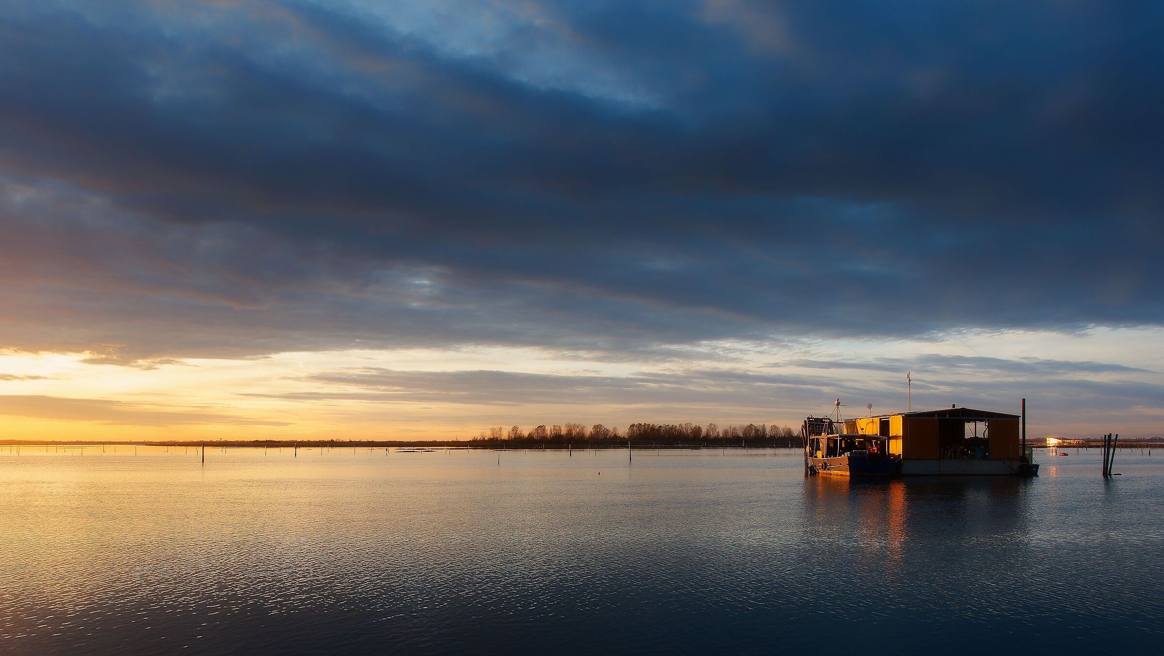 Sunset in the Lagoon