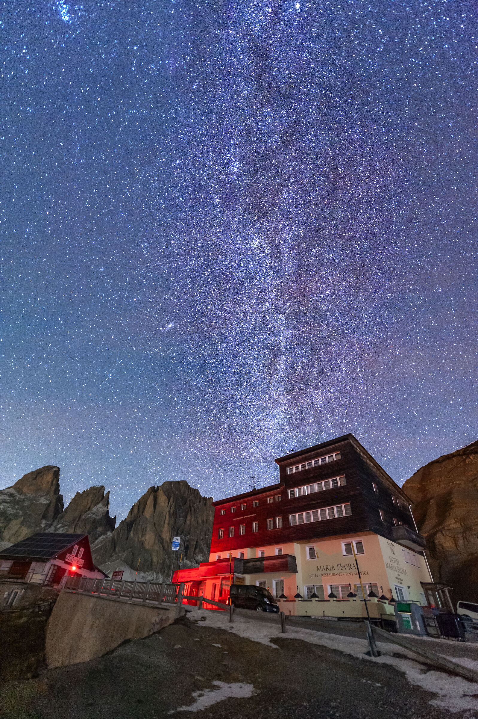 The road of the stars from the Sella Pass