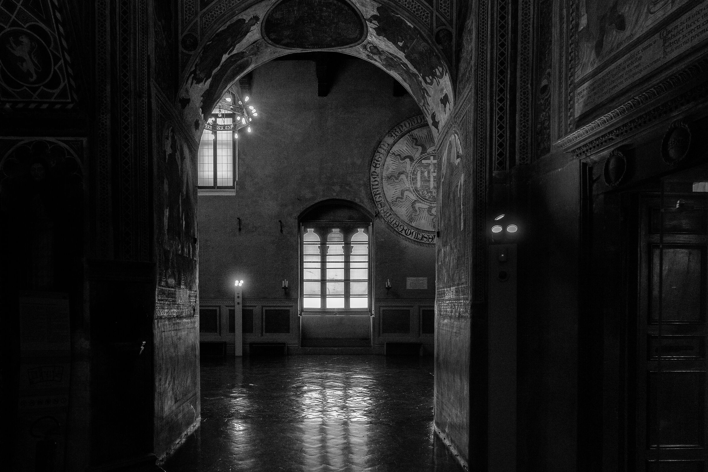 In the rooms of the Palazzo Pubblico