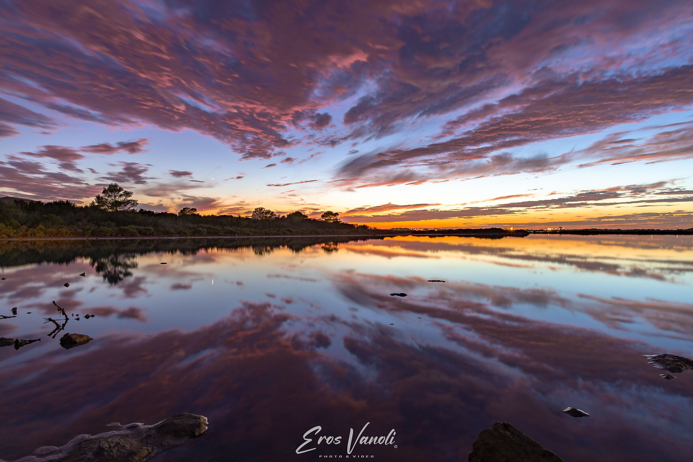 Reflected sunset