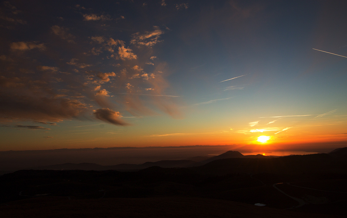 Tramonto dal Monte Tomba (Lessinia)