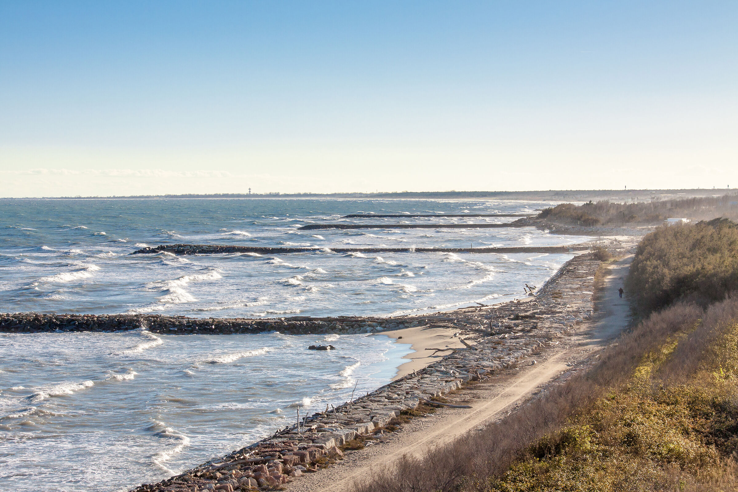 Rosolina (Ro),la spiaggia invernale.