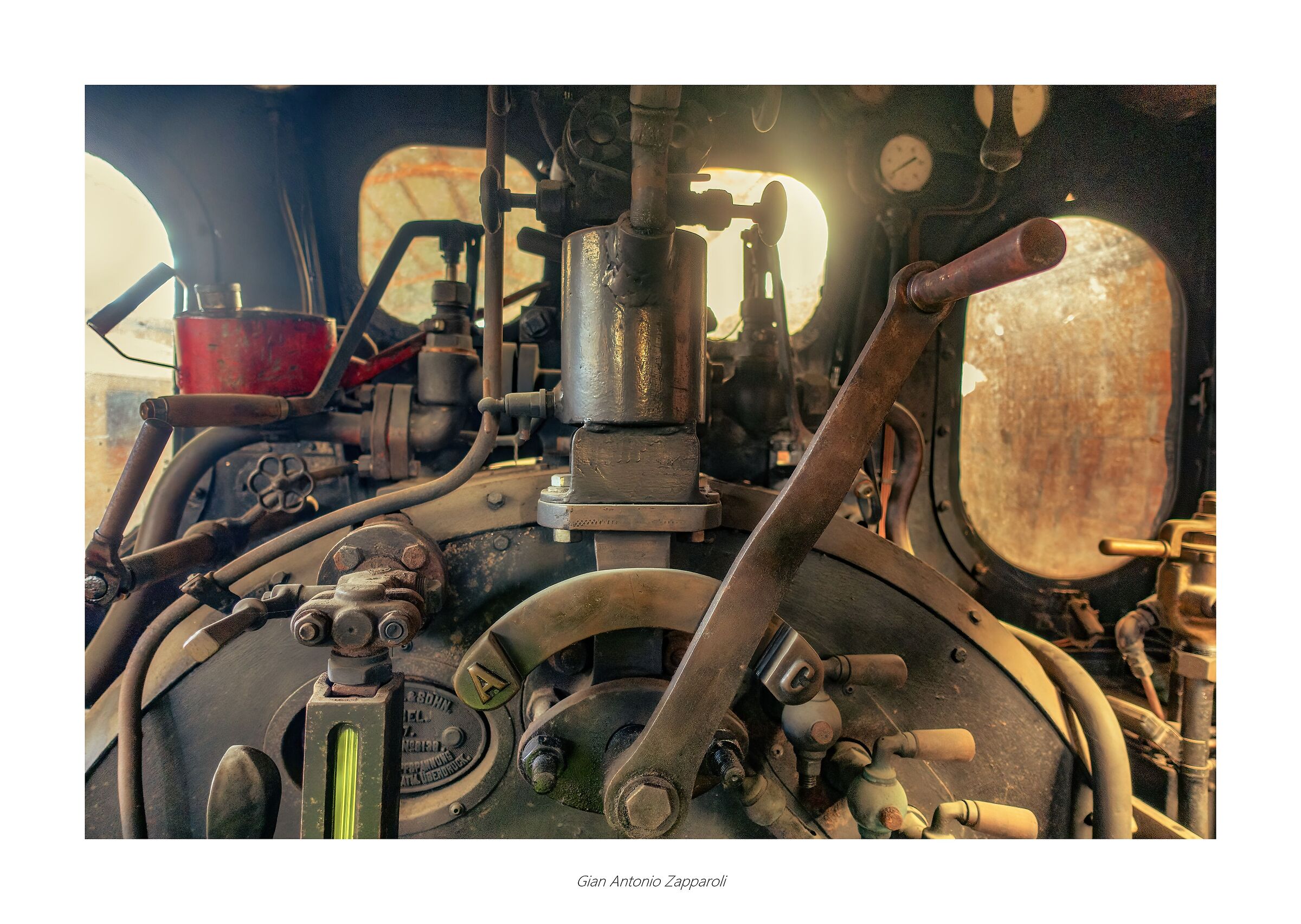 Henschel & Sohn steam locomotive driver's cab