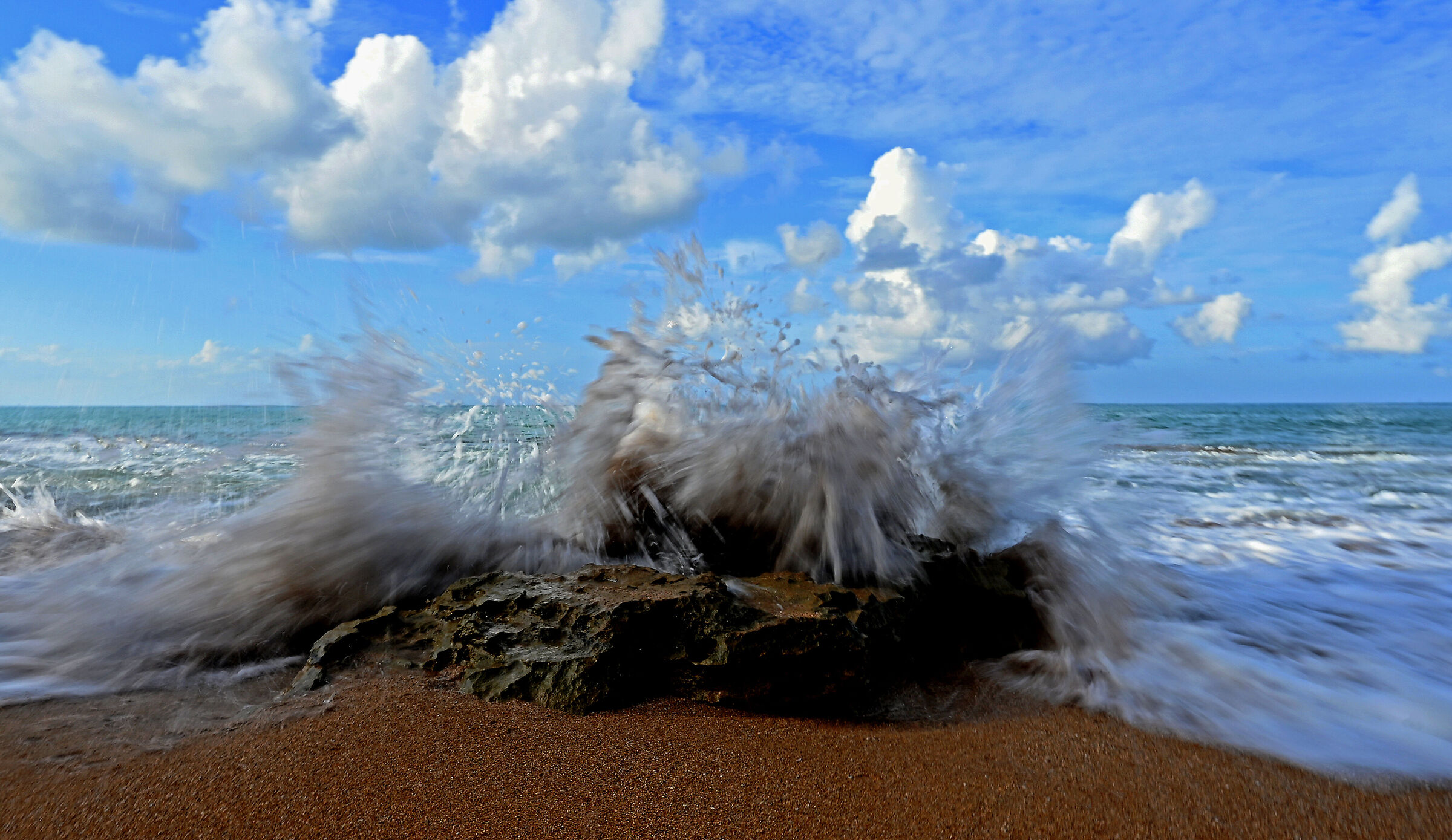 in the blue painted blue
