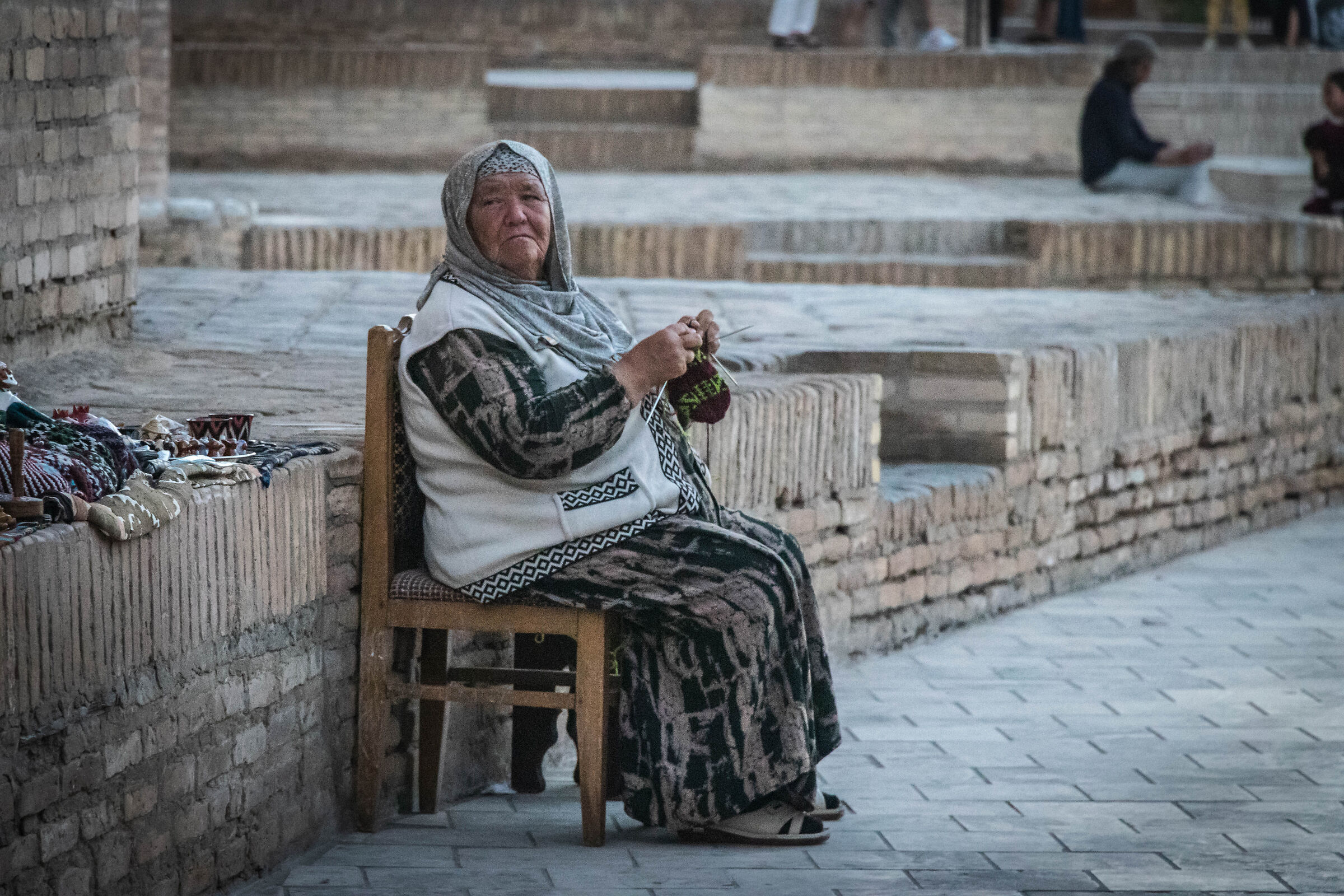 Outdoor housework in Uzbekistan