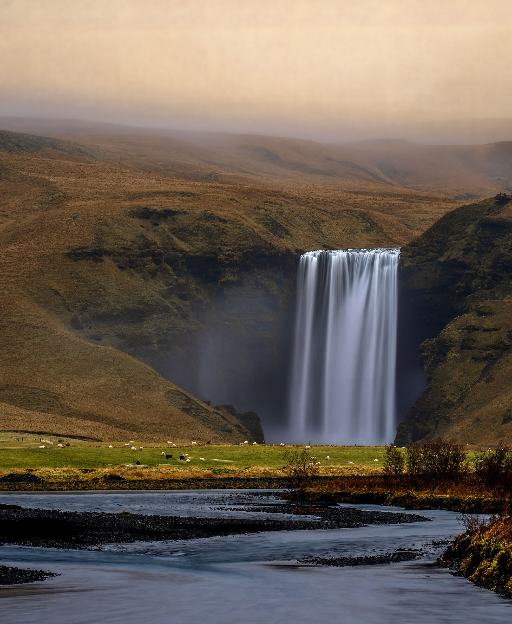 Skógafoss from far away