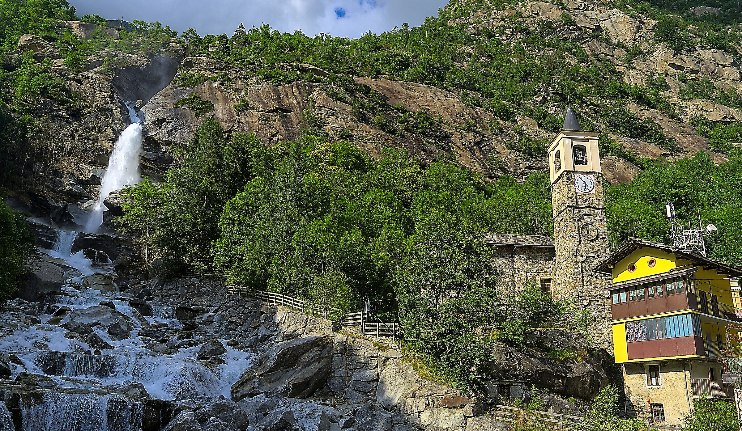 The waterfall