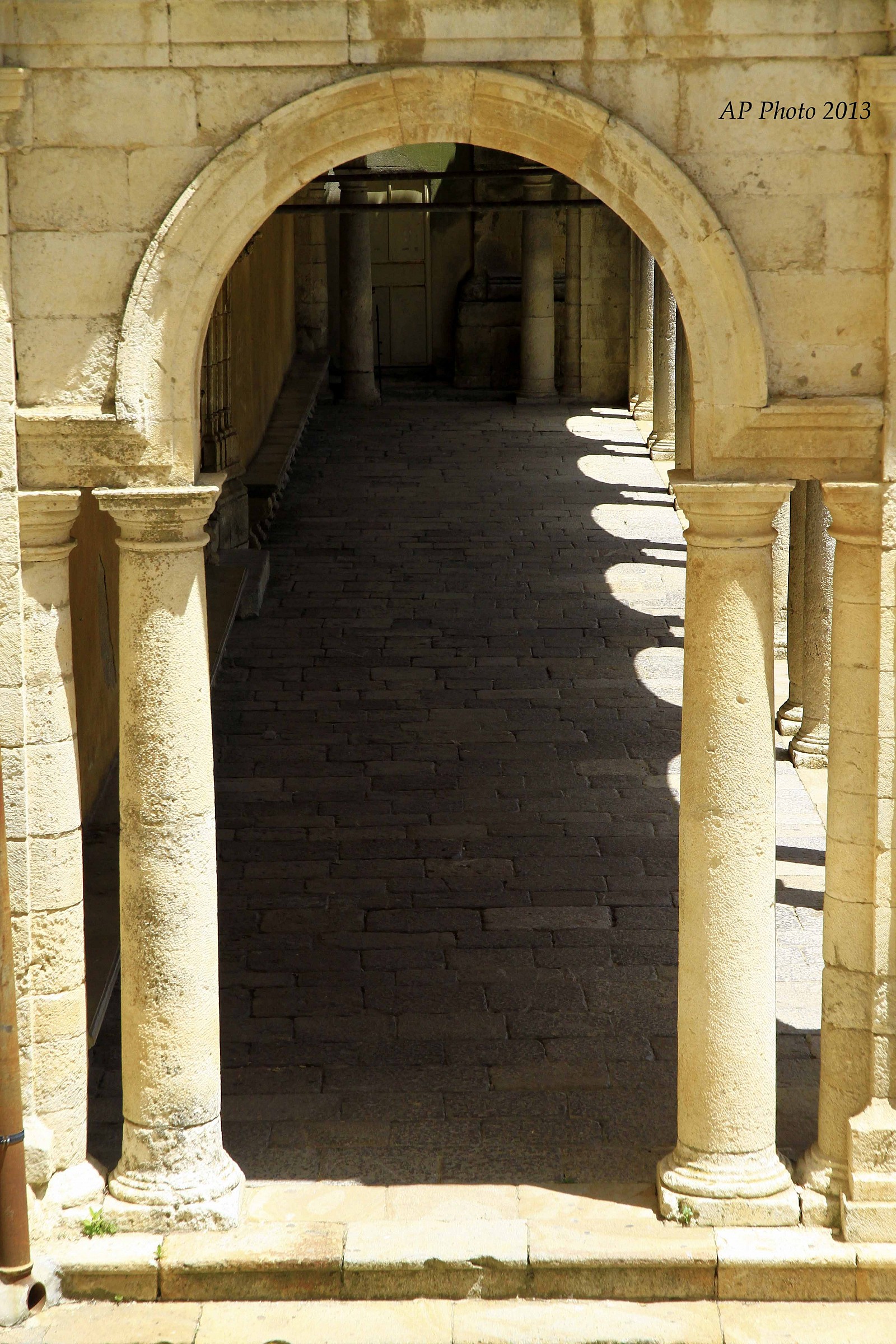 Petralia - View of the porch of the mother church