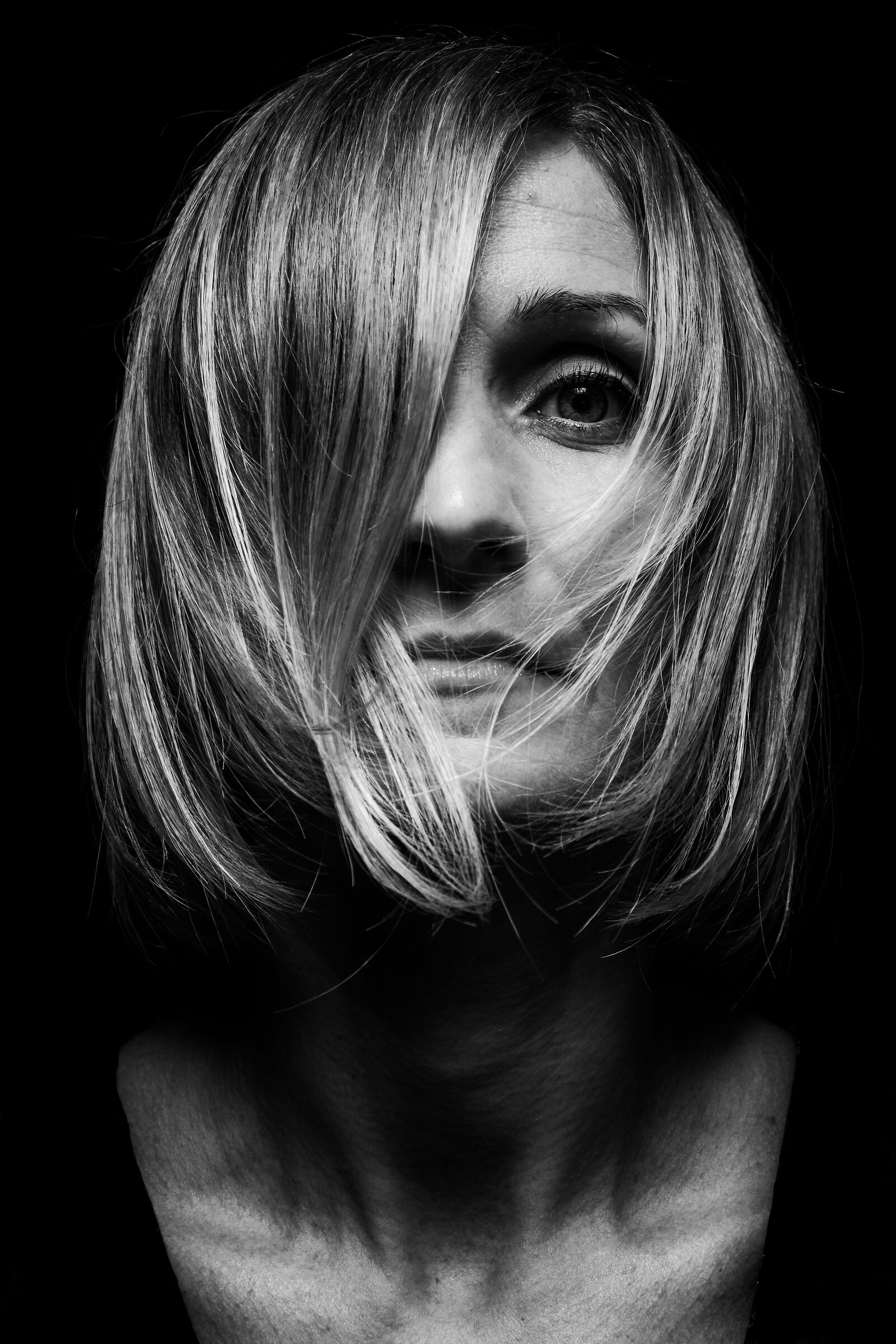 Black and white