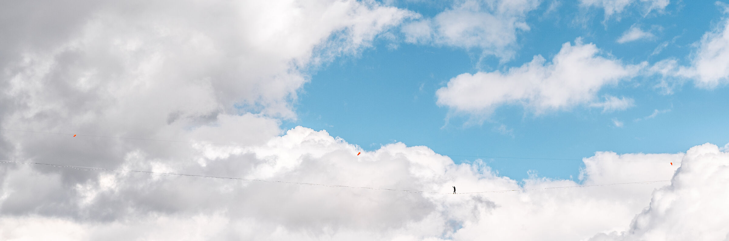 Walking through the clouds