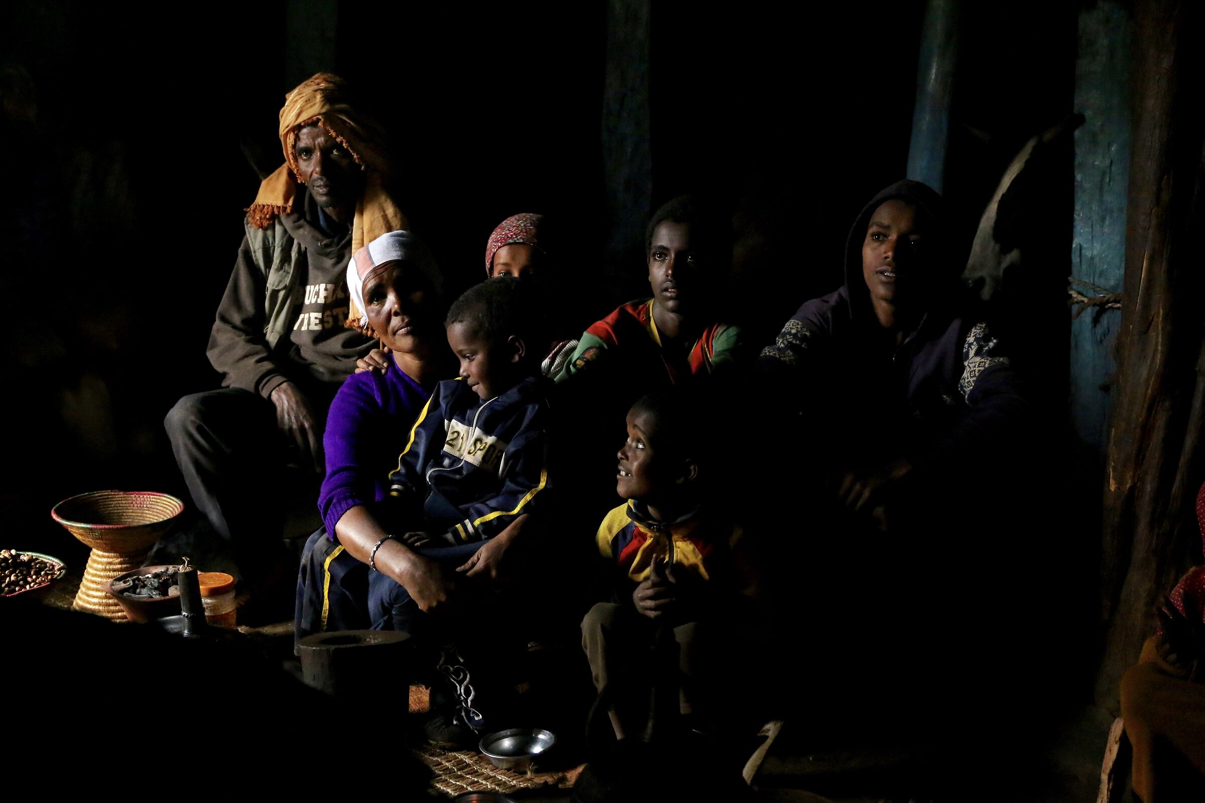Famiglia nel tukul