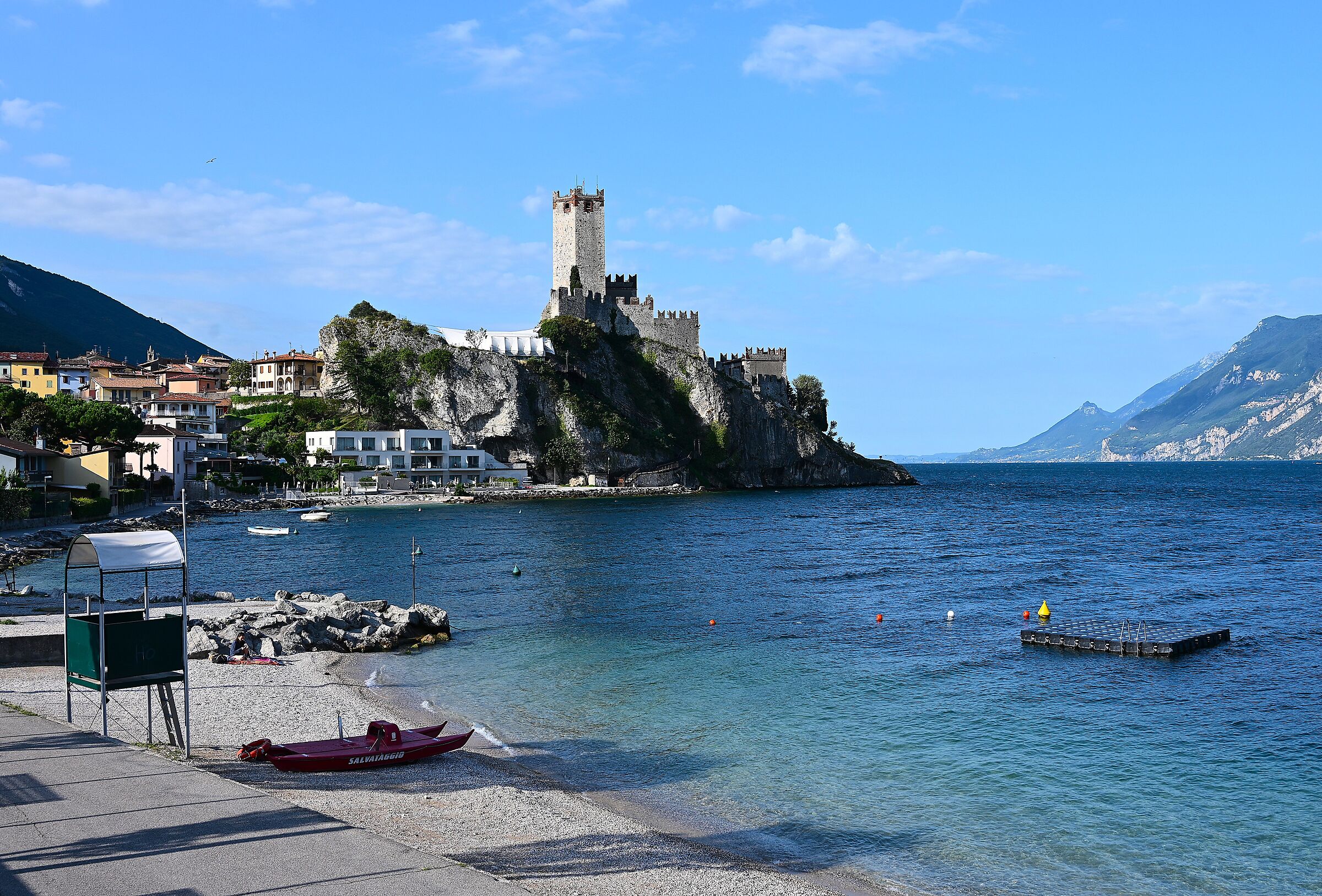 Scaligero Castle of Malcesine .