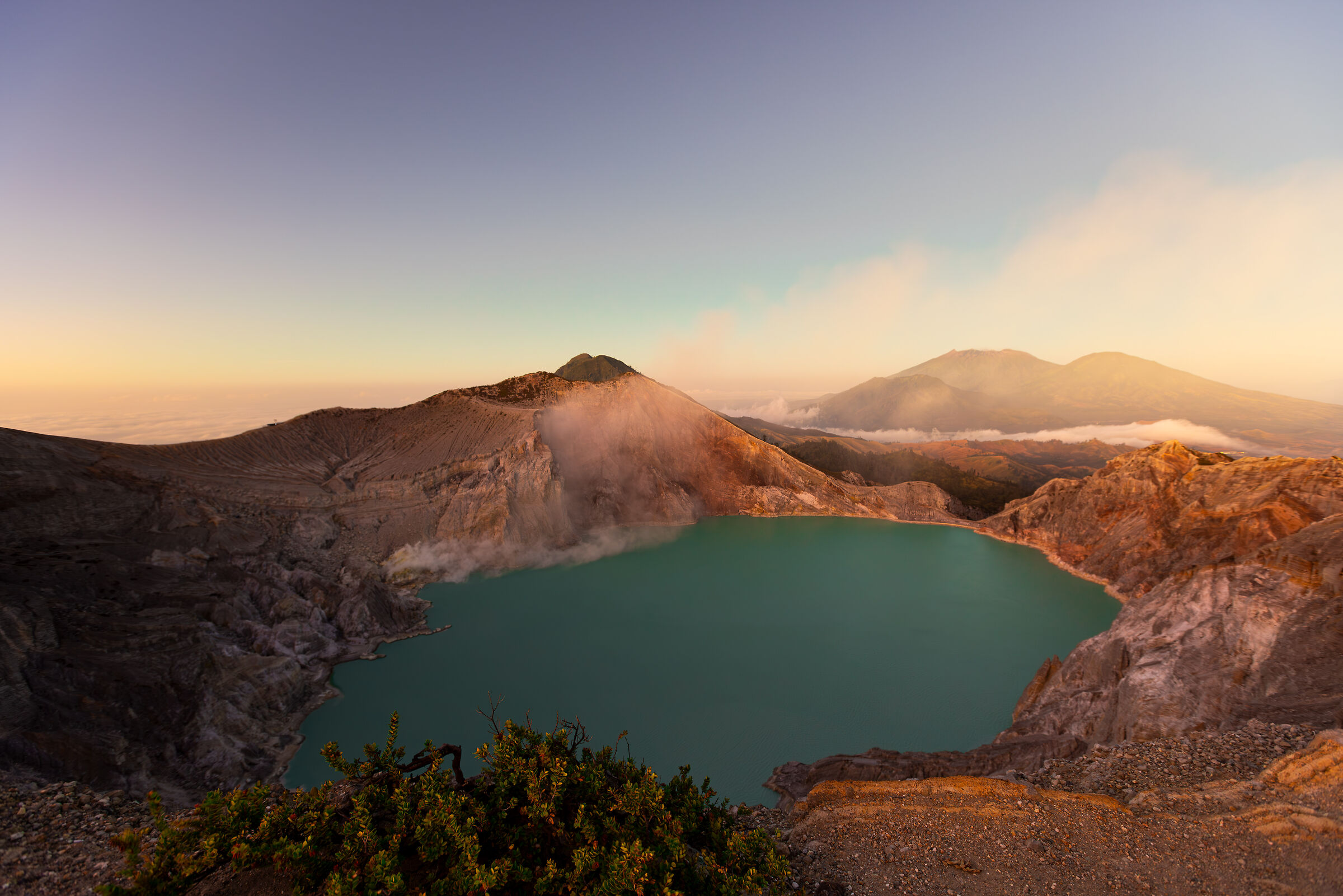 Sunrise over Ijen Crater