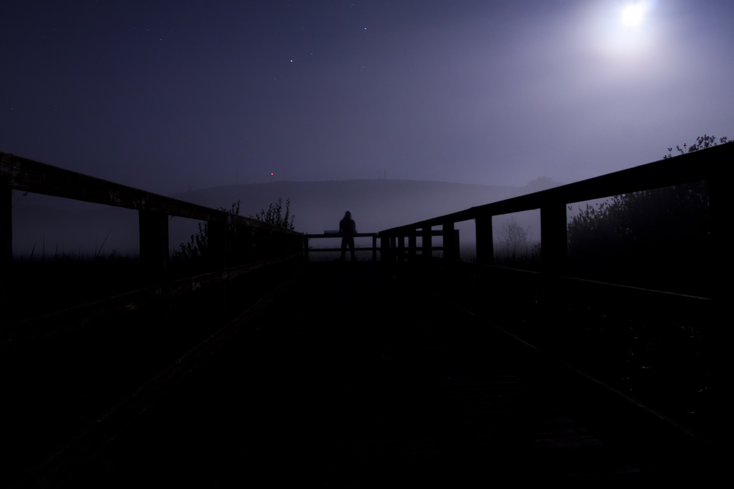 notte e nebbia sul lago di Doberdò