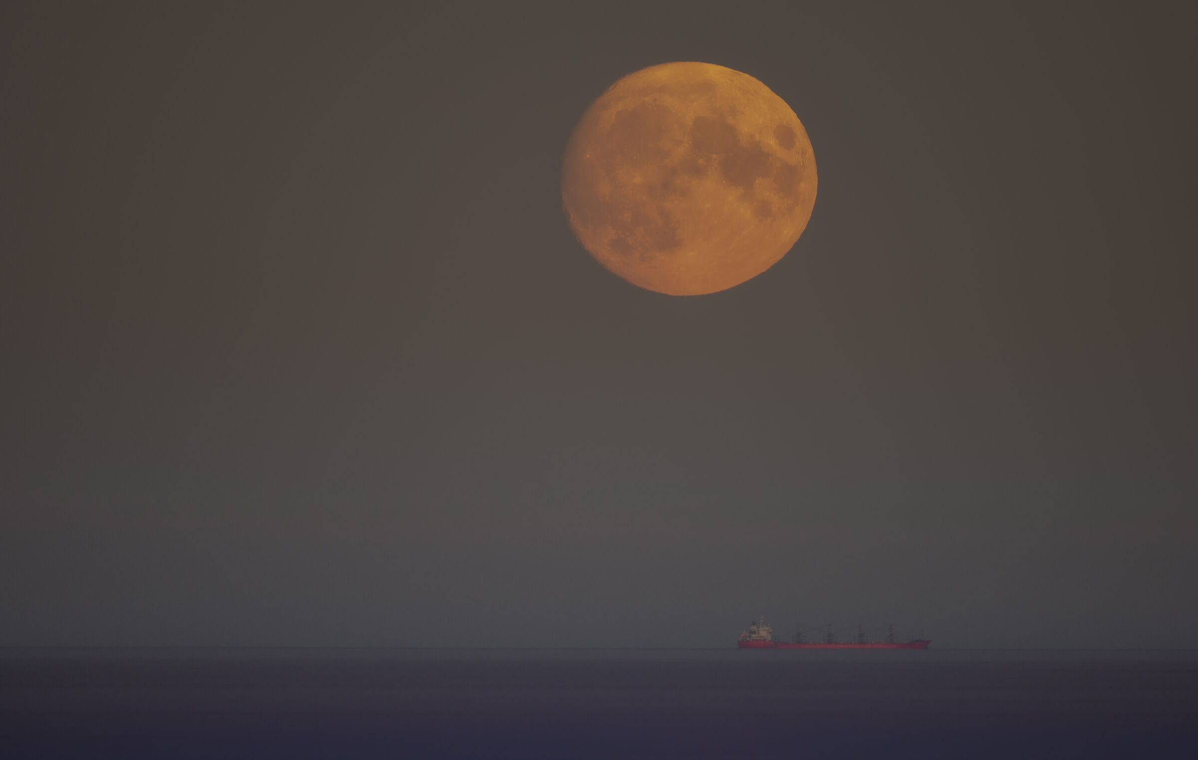 Moon over the Baltic Sea