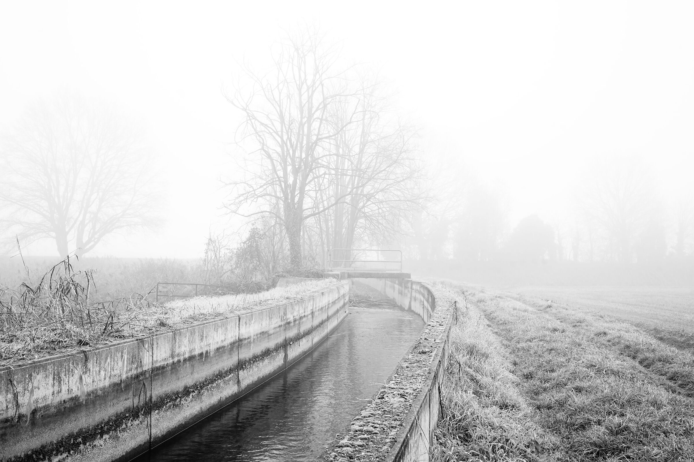 canale irriguo, inverno