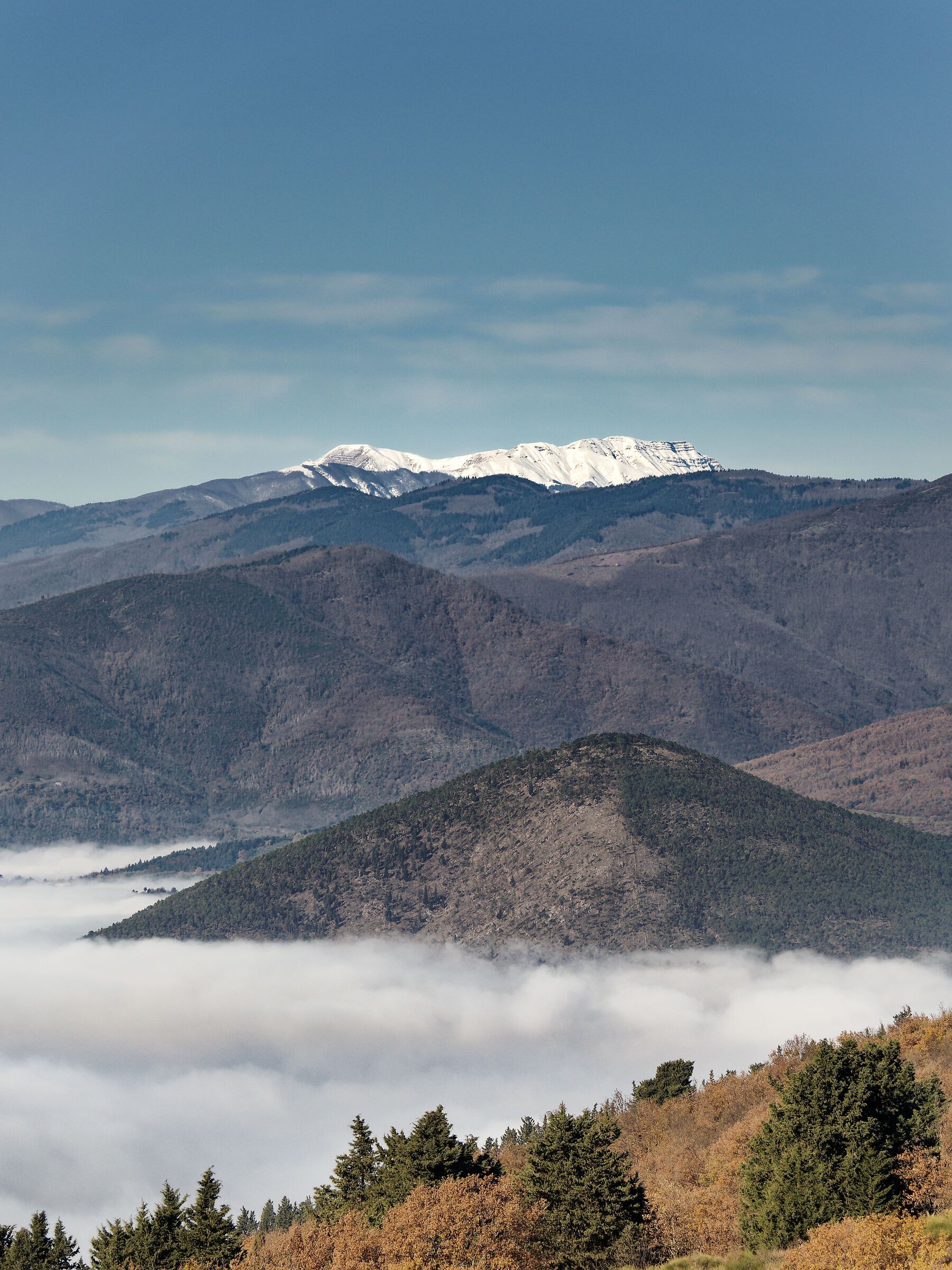 Snow and clouds