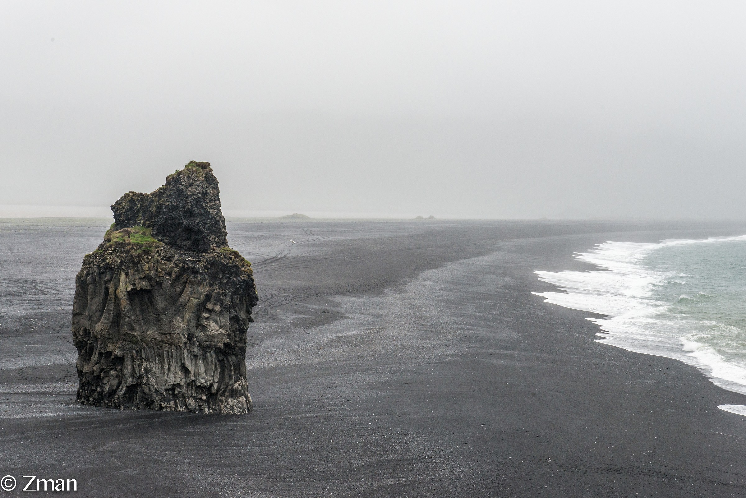 The Solitary Rock on The Beach